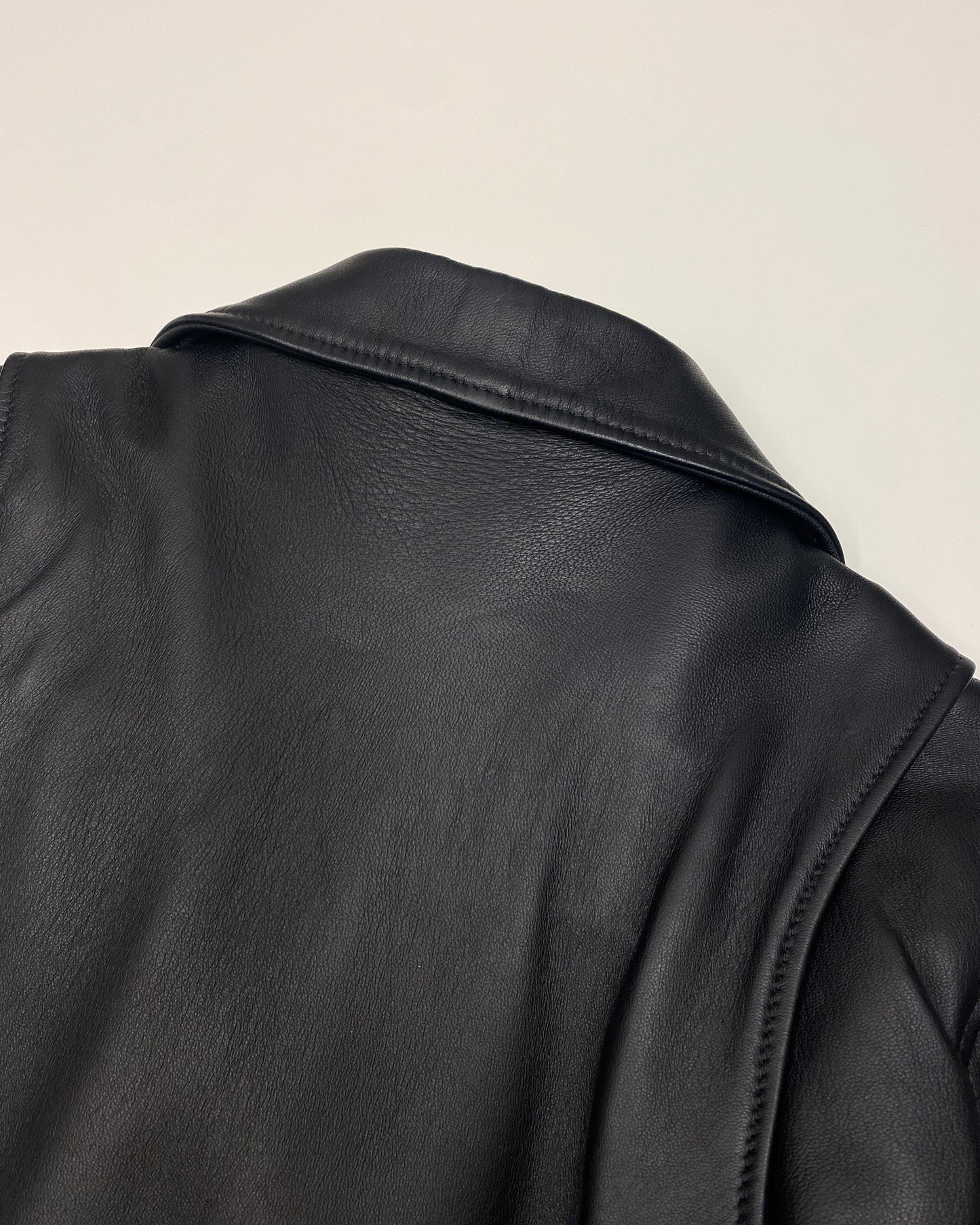 Miguel Ferriño 2020s Lambleather Riri Zip Biker Leather Jacket Black