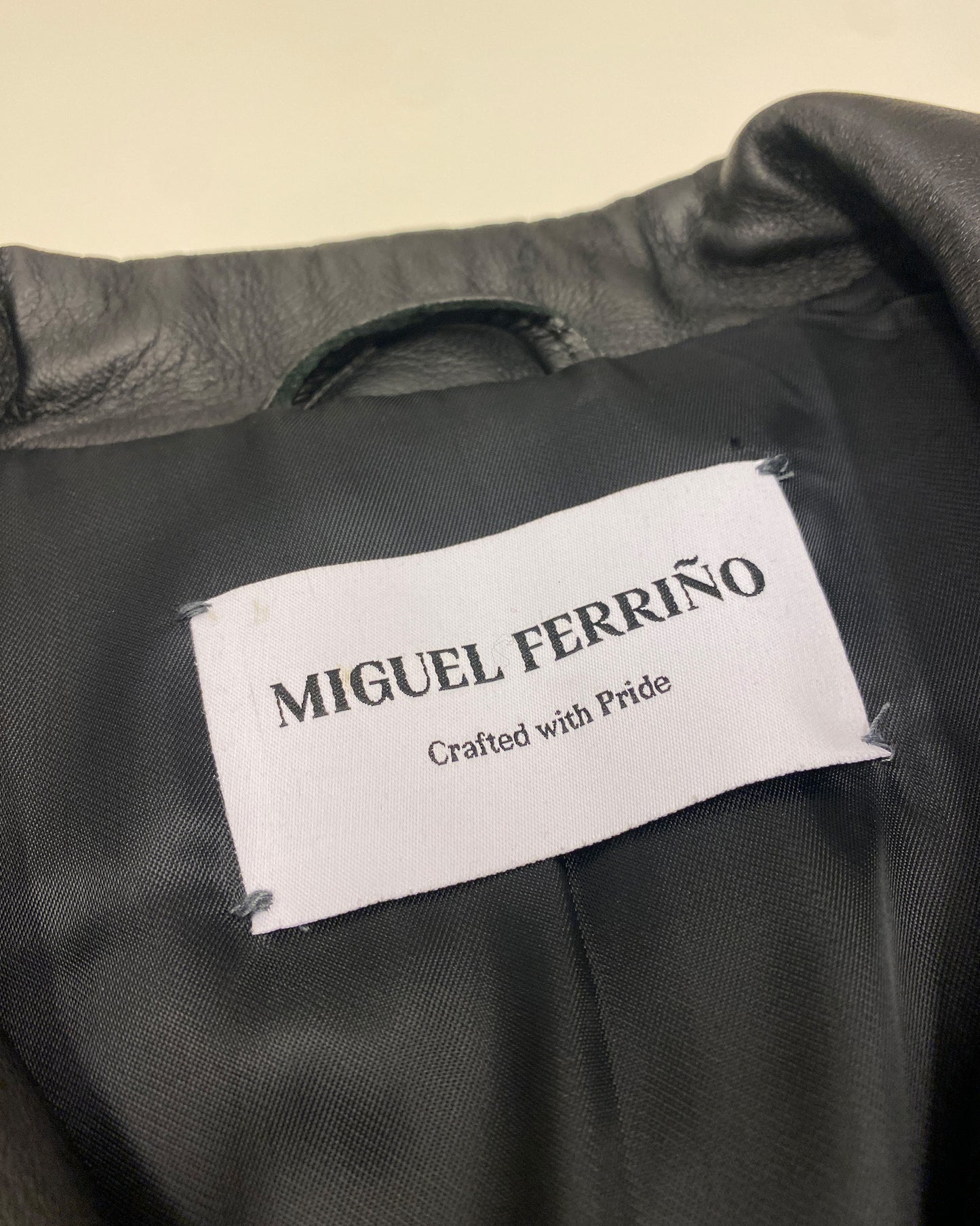 Miguel Ferriño 2020s Lambleather Riri Zip Biker Leather Jacket Black