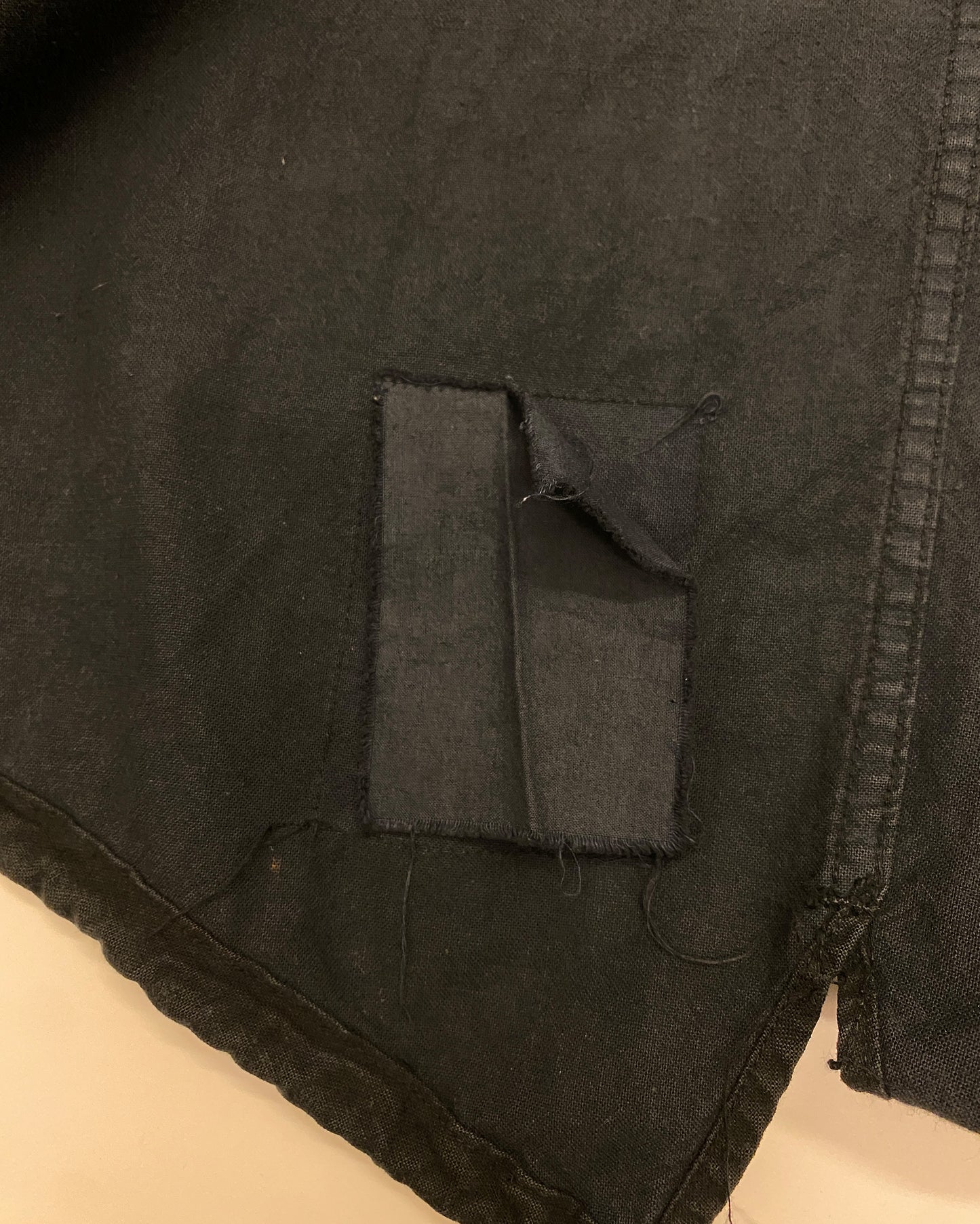 Vintage 1960s Dyed US Army Fishtail Coat Black