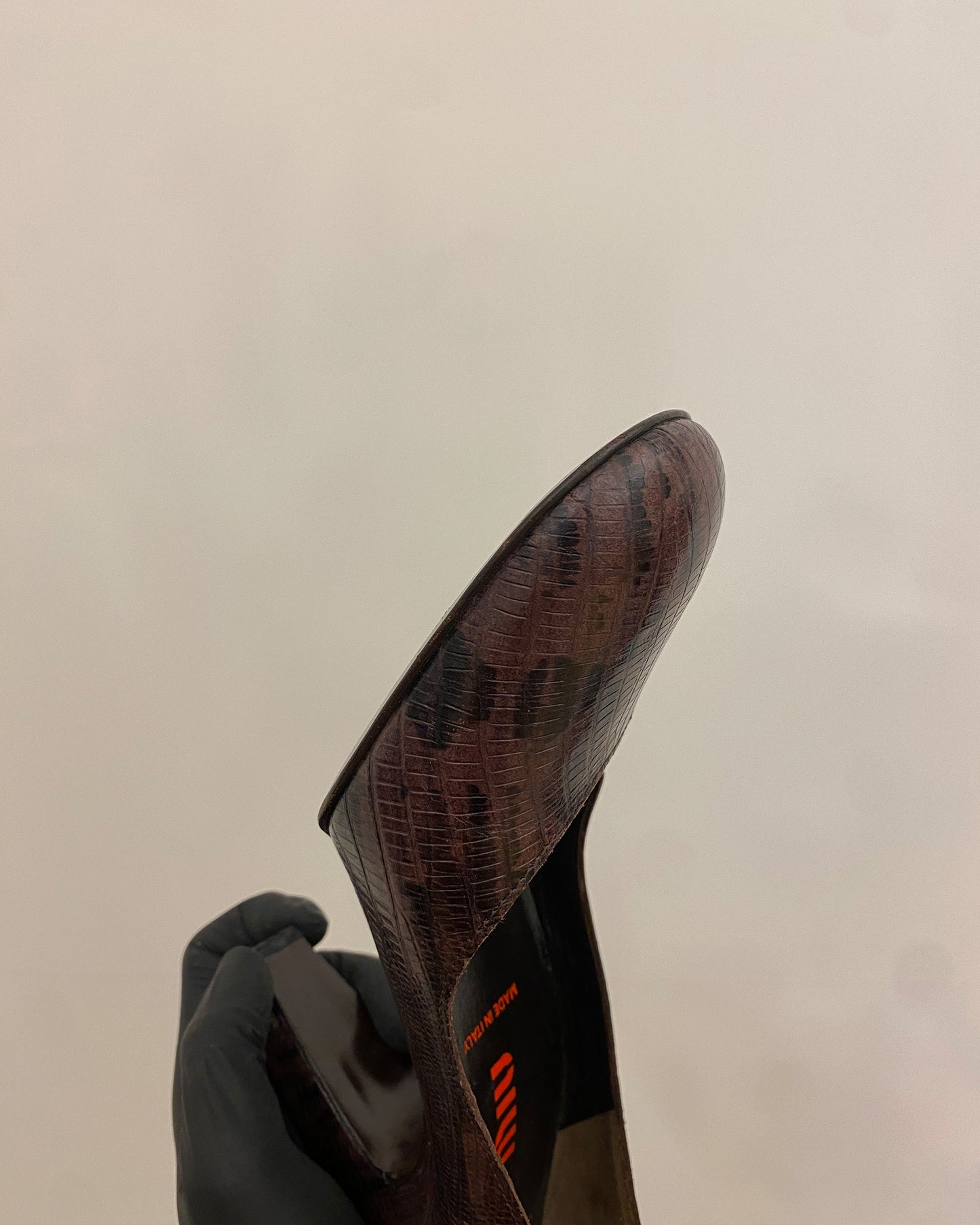 Miu Miu AW2000 Leather Heels Purple