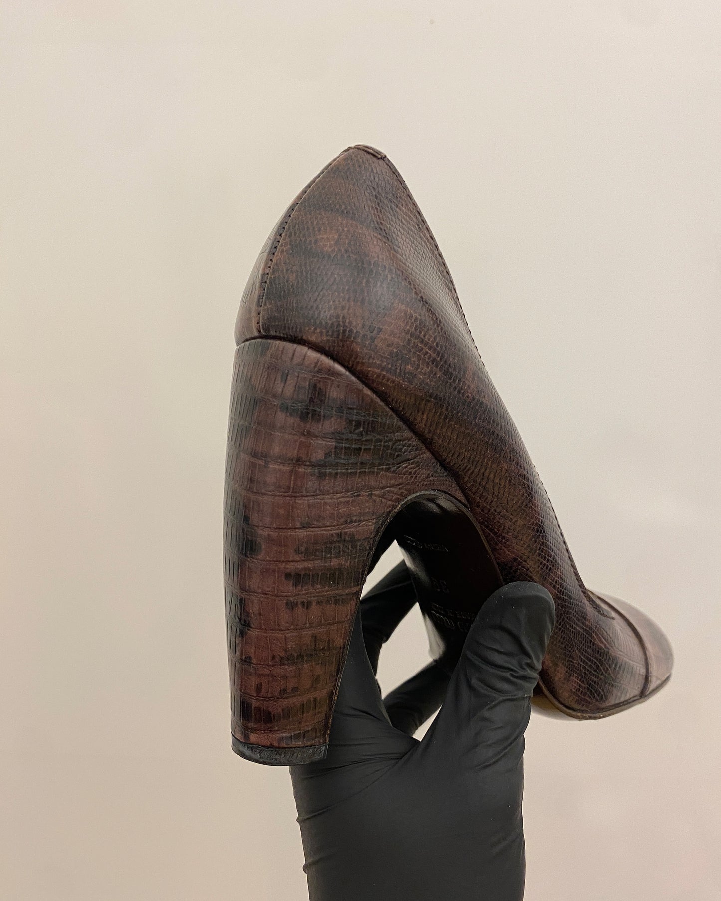 Miu Miu AW2000 Leather Heels Purple