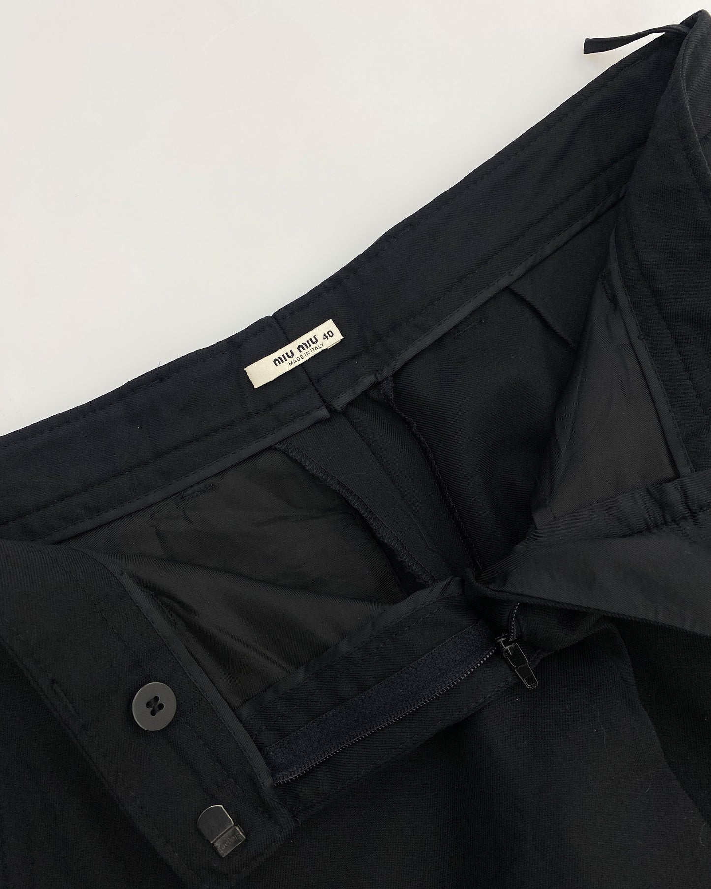 Miu Miu AW2006 Formal Wool Pants Black