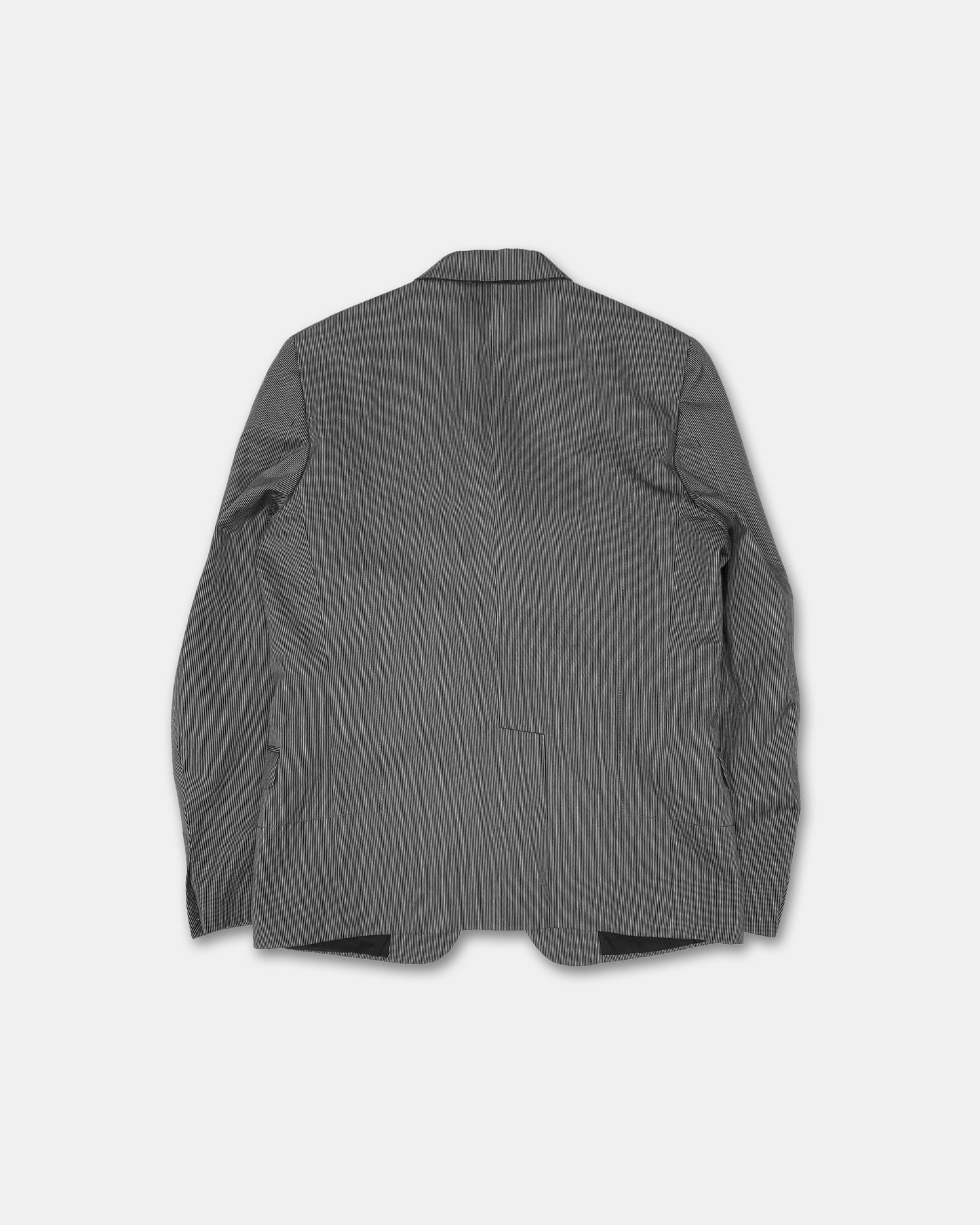 Miu Miu SS2006 Striped Paper Blazer Jacket Grey