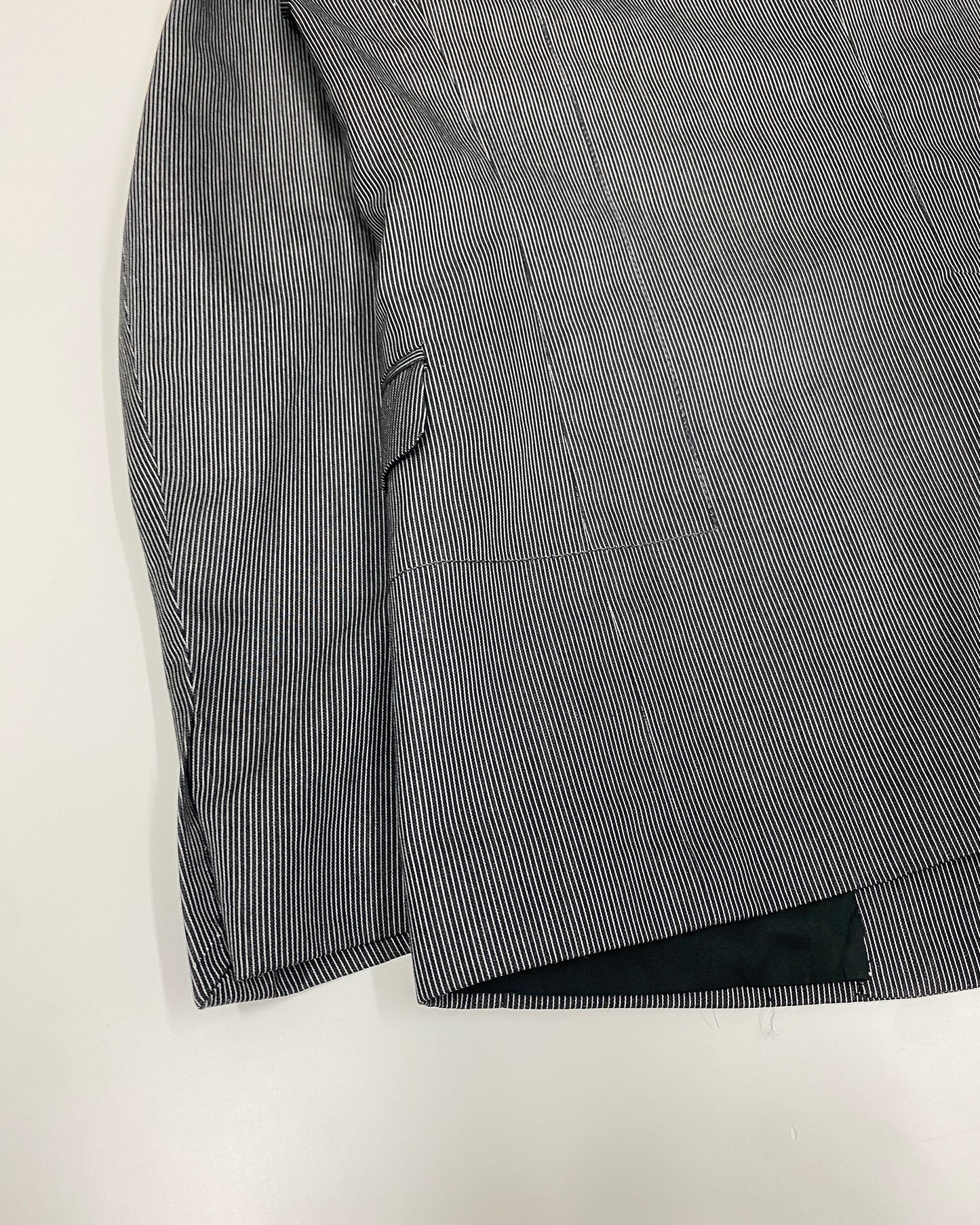 Miu Miu SS2006 Striped Paper Blazer Jacket Grey