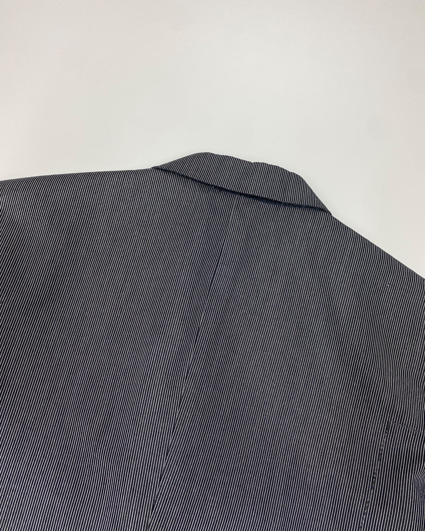 Miu Miu SS2006 Striped Paper Blazer Jacket Grey