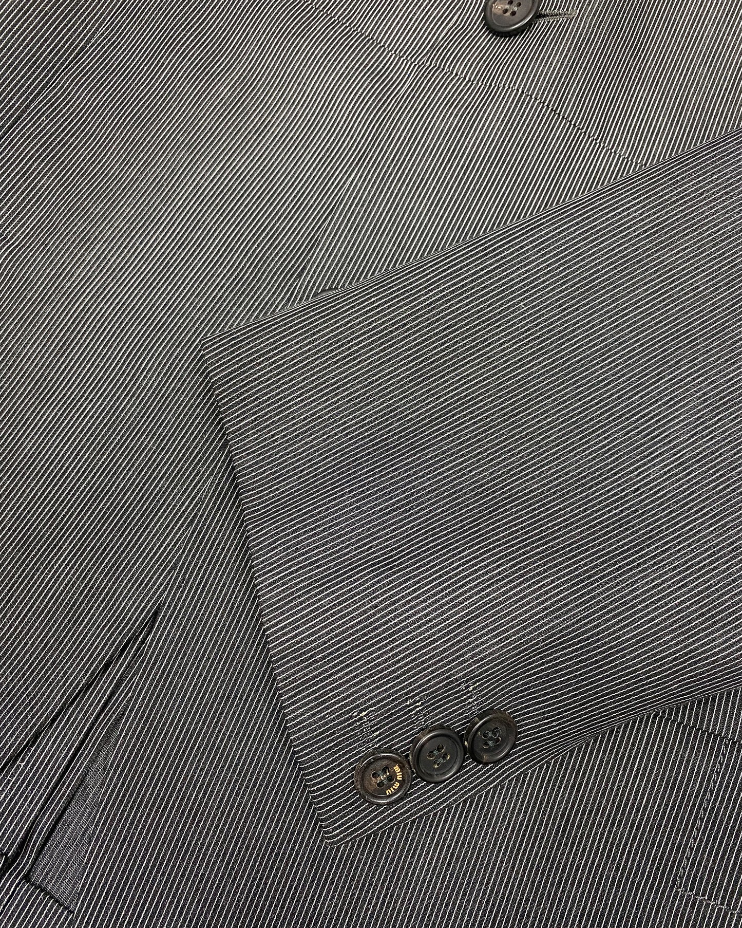 Miu Miu SS2006 Striped Paper Blazer Jacket Grey