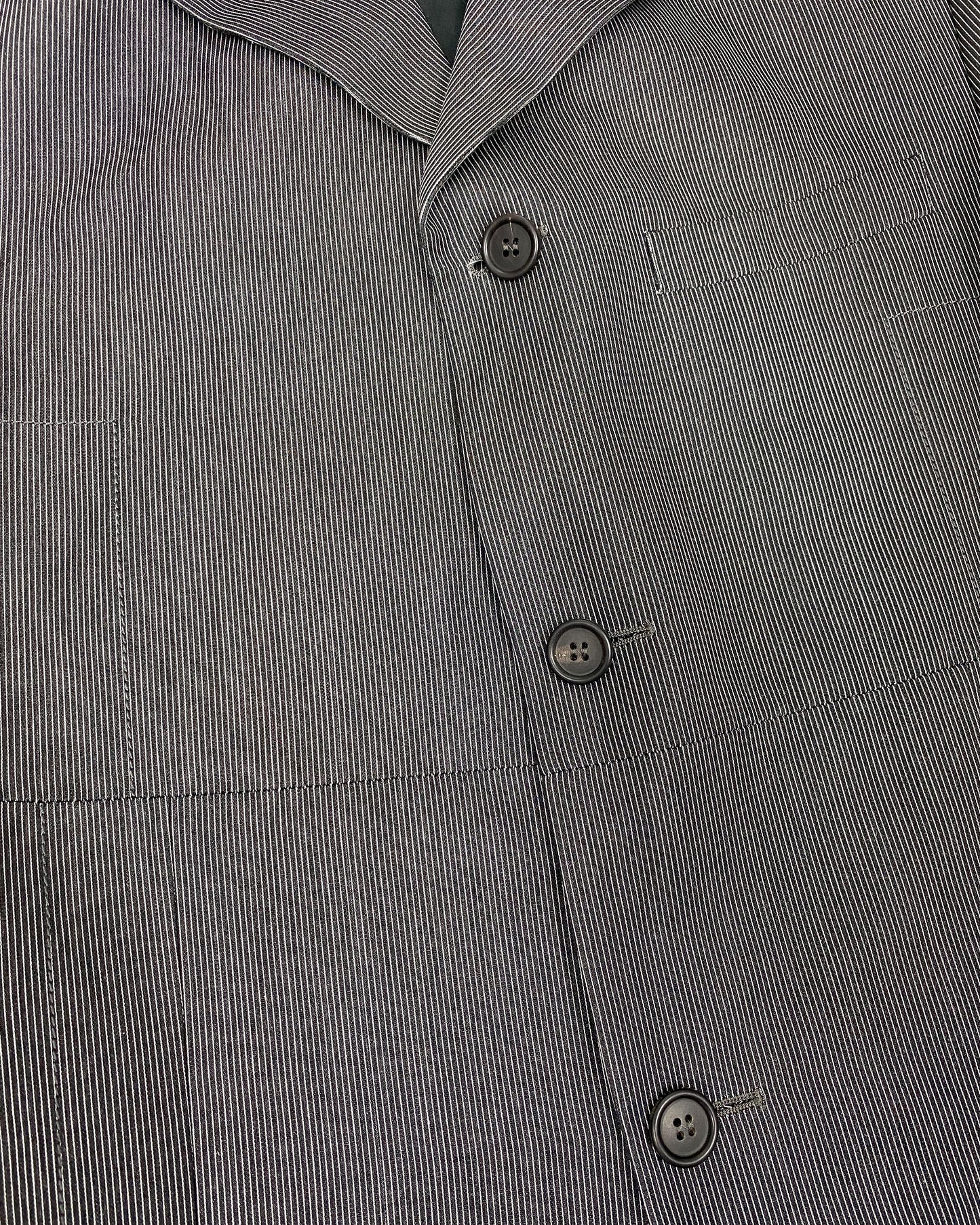 Miu Miu SS2006 Striped Paper Blazer Jacket Grey