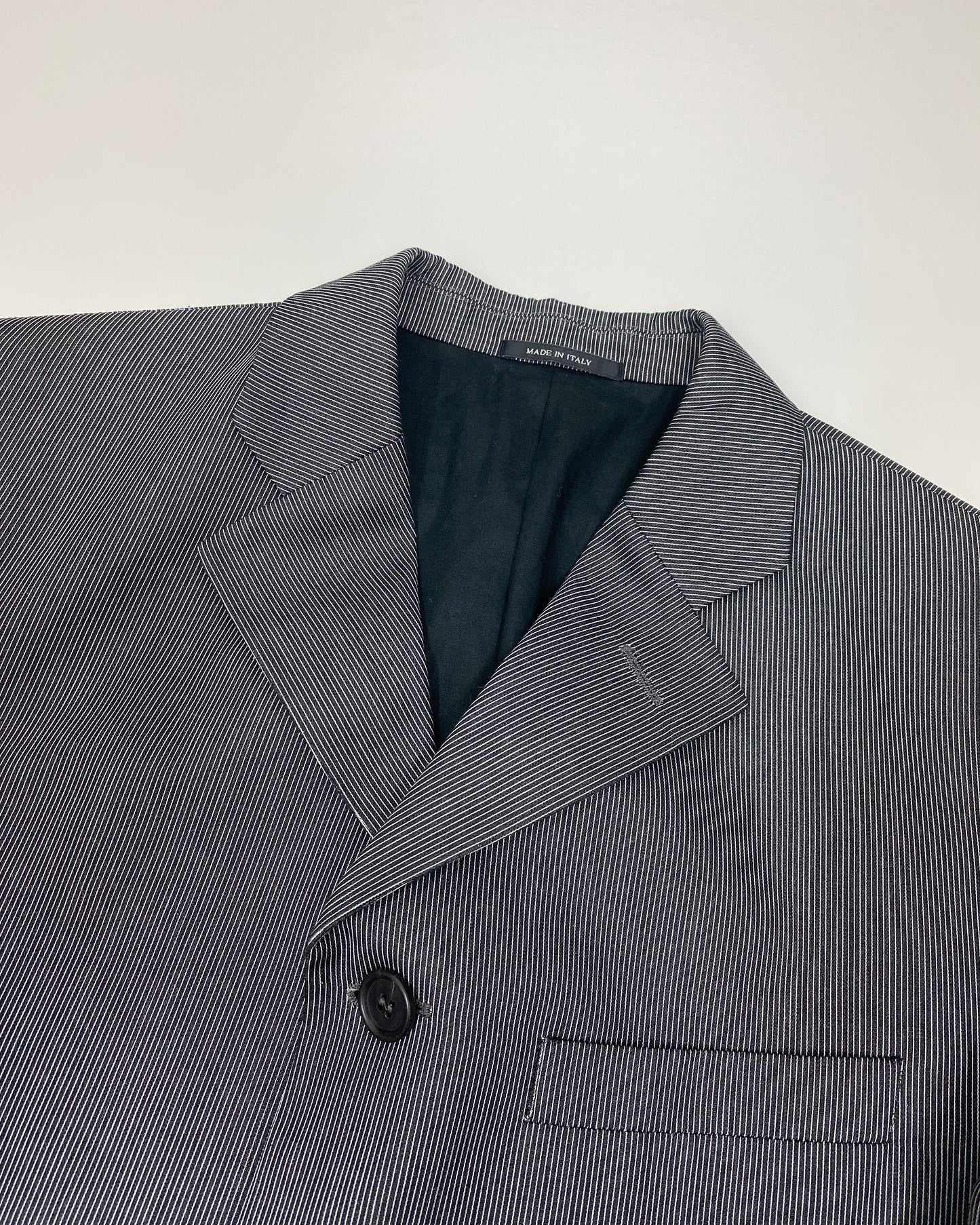 Miu Miu SS2006 Striped Paper Blazer Jacket Grey