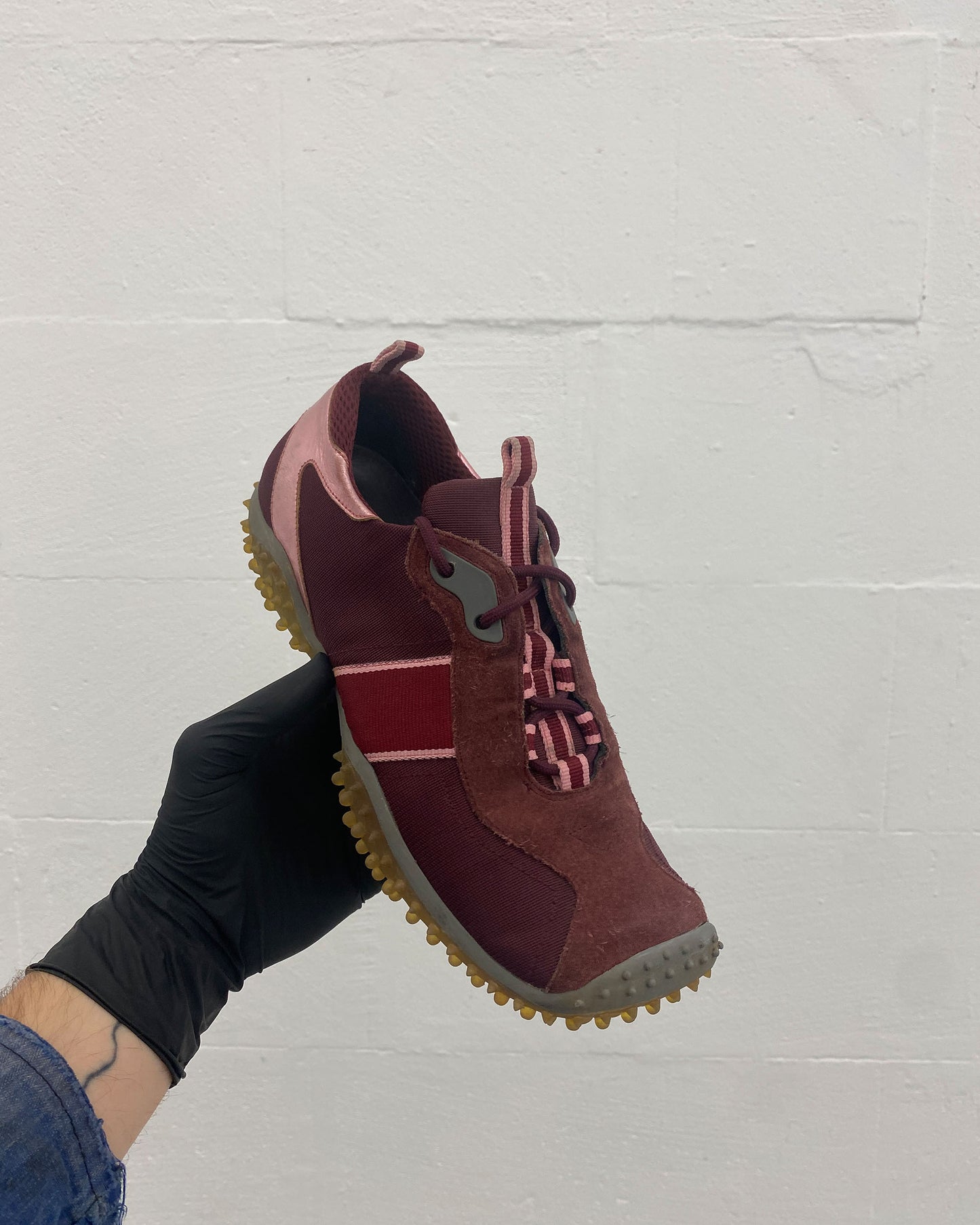Miu Miu AW1999 Suede Textile Bubblesole Sneaker Purple