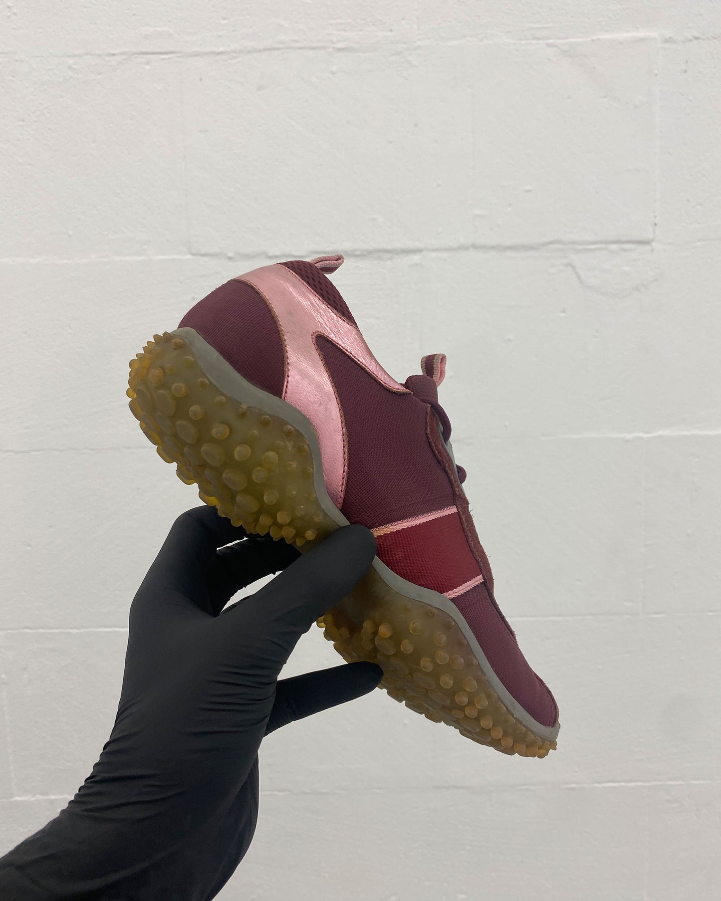 Miu Miu AW1999 Suede Textile Bubblesole Sneaker Purple