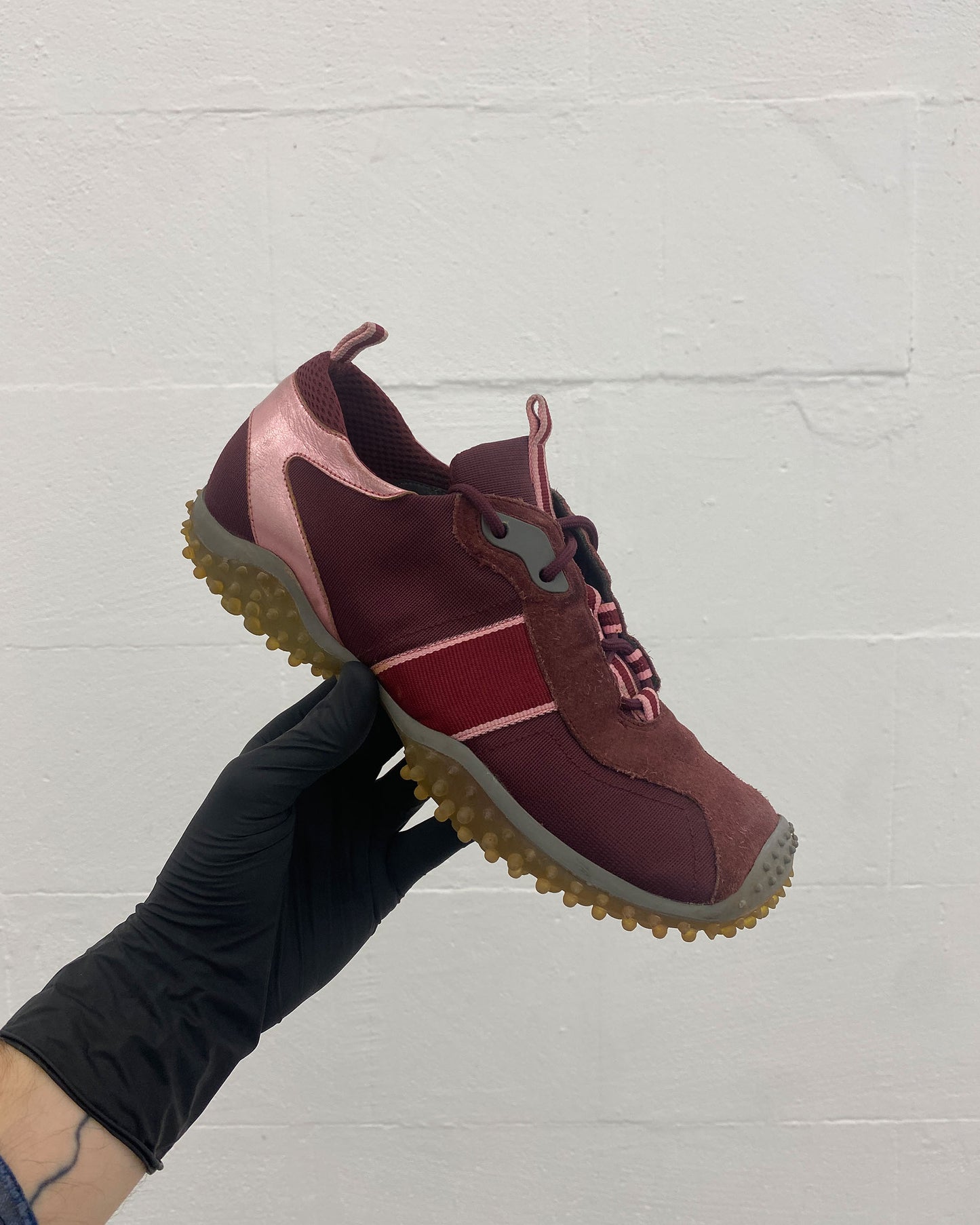 Miu Miu AW1999 Suede Textile Bubblesole Sneaker Purple