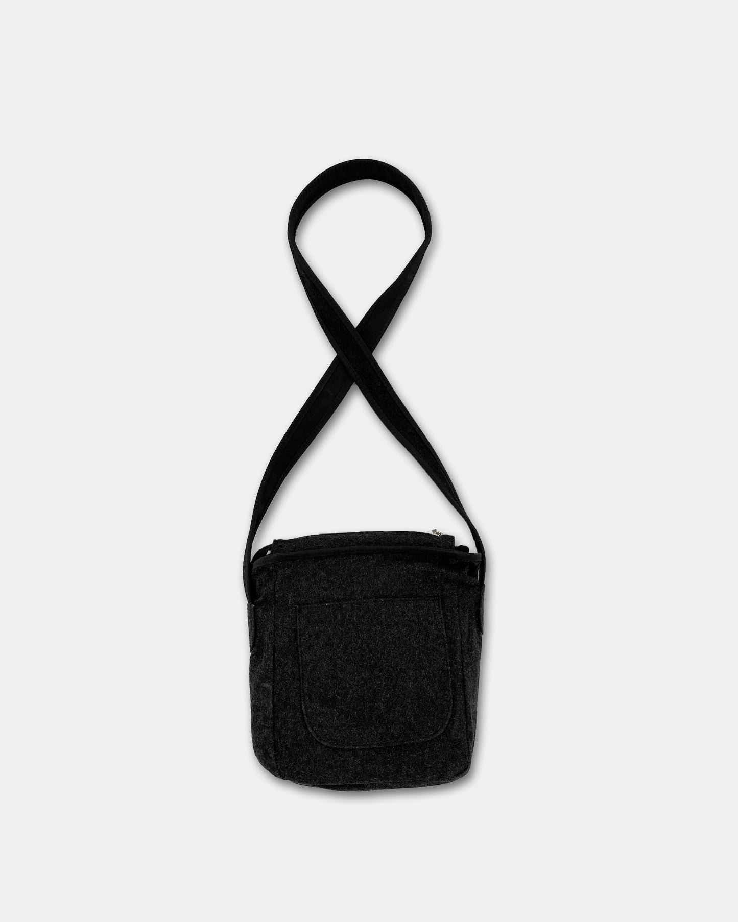 Miu Miu 1990s Sample Wool Shoulder Bag Grey