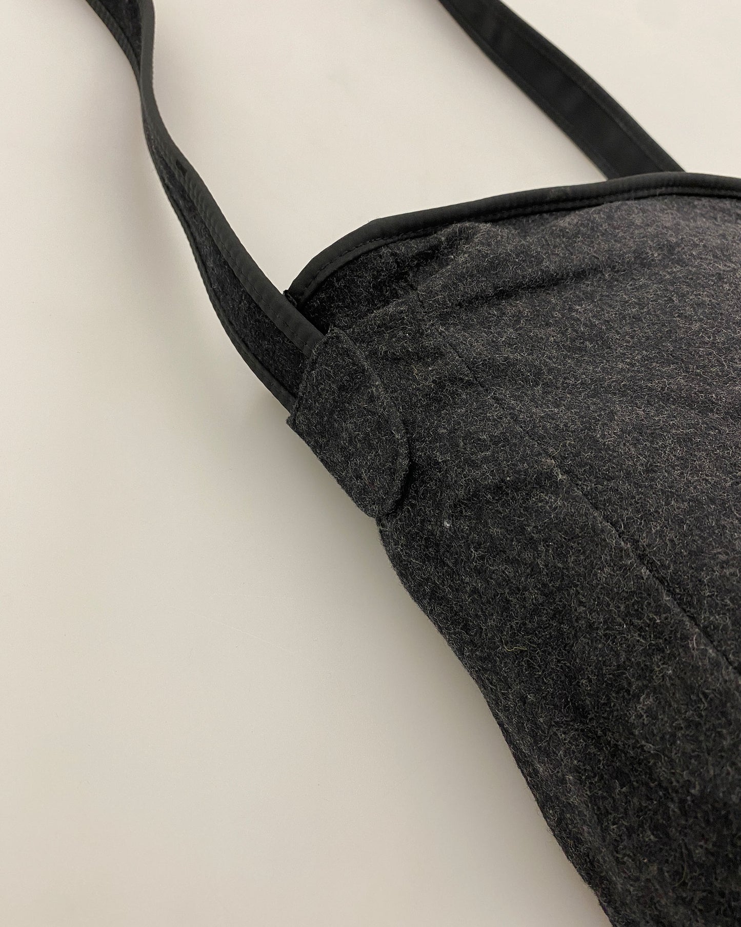Miu Miu 1990s Sample Wool Shoulder Bag Grey
