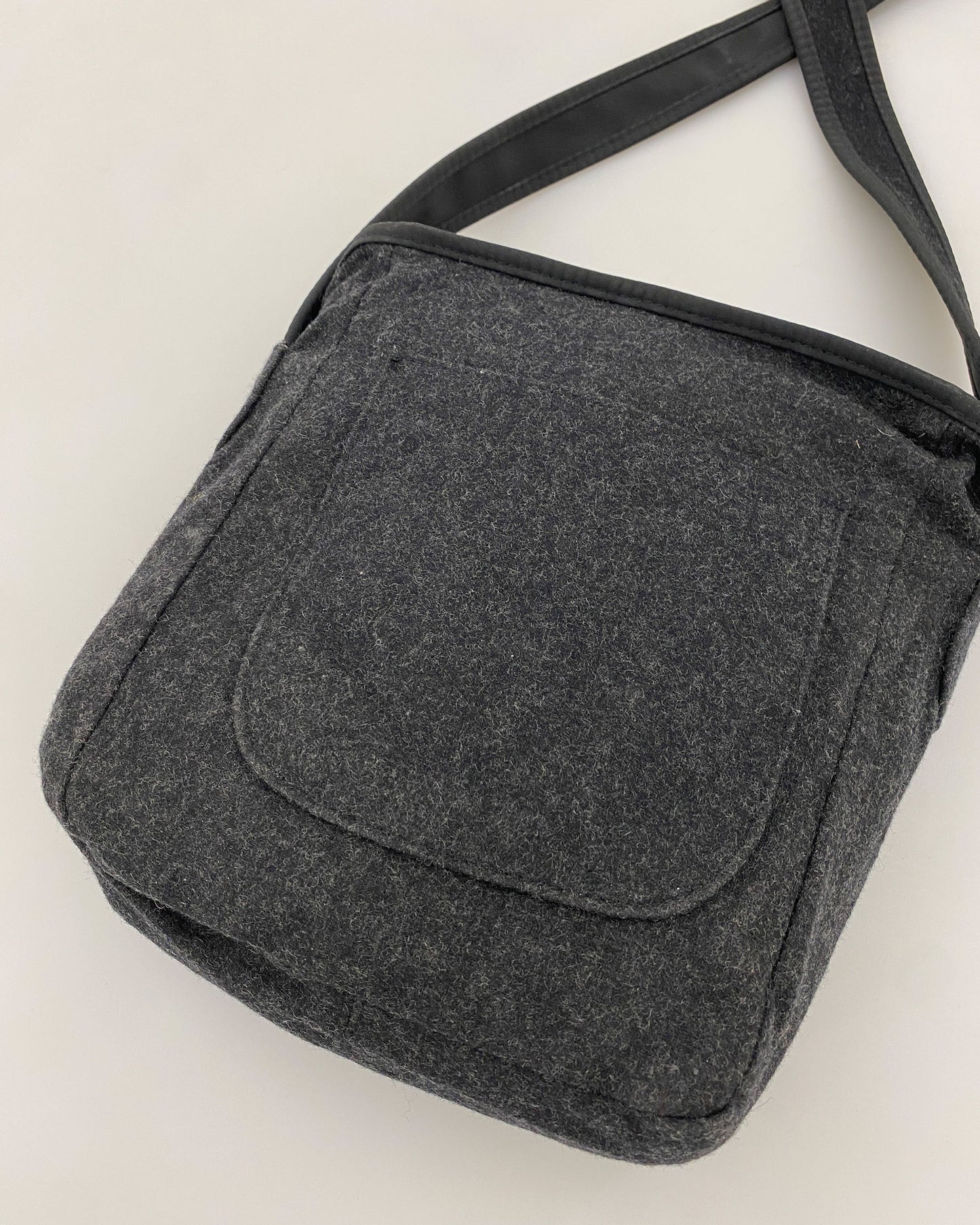 Miu Miu 1990s Sample Wool Shoulder Bag Grey