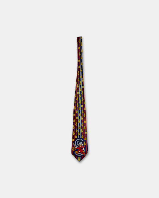 Vintage 1990s Money Scrooge McDuck Dagobert Duck Disney Tie Red Navy