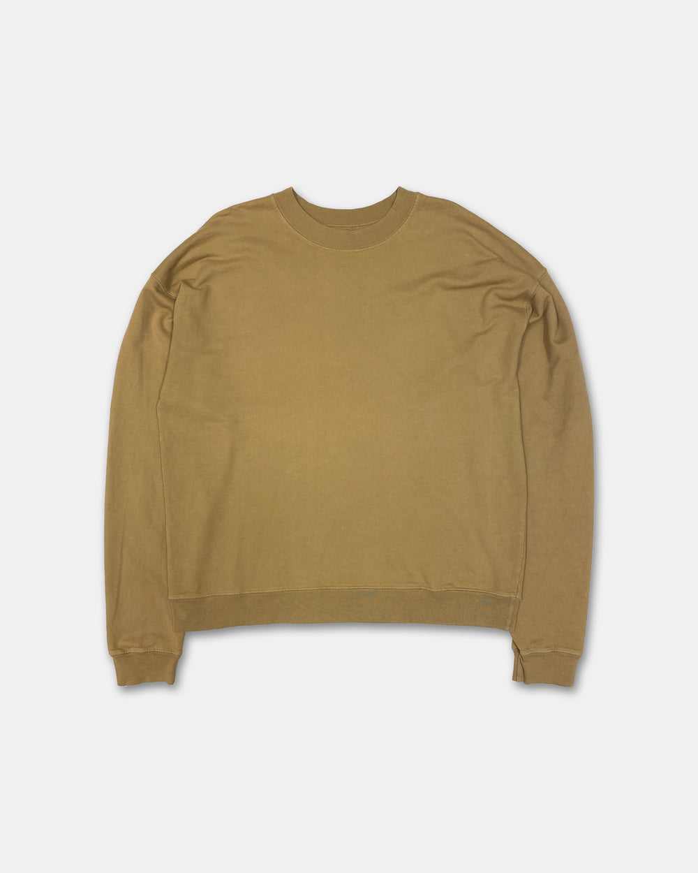 Monitaly 2020s Oversized French Terry Crewneck Beige