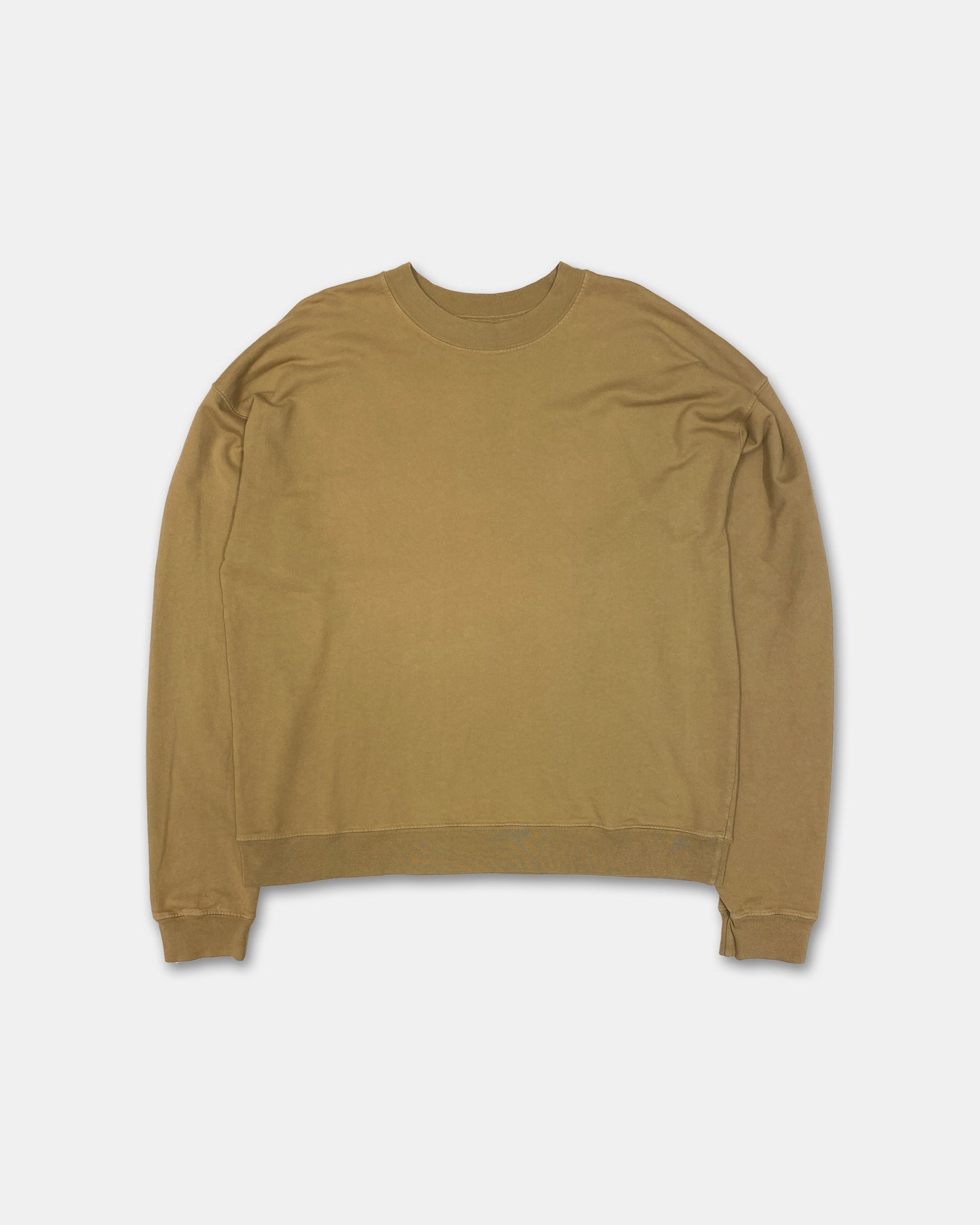 Monitaly 2020s Oversized French Terry Crewneck Beige
