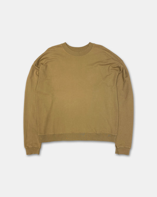 Monitaly 2020s Oversized French Terry Crewneck Beige