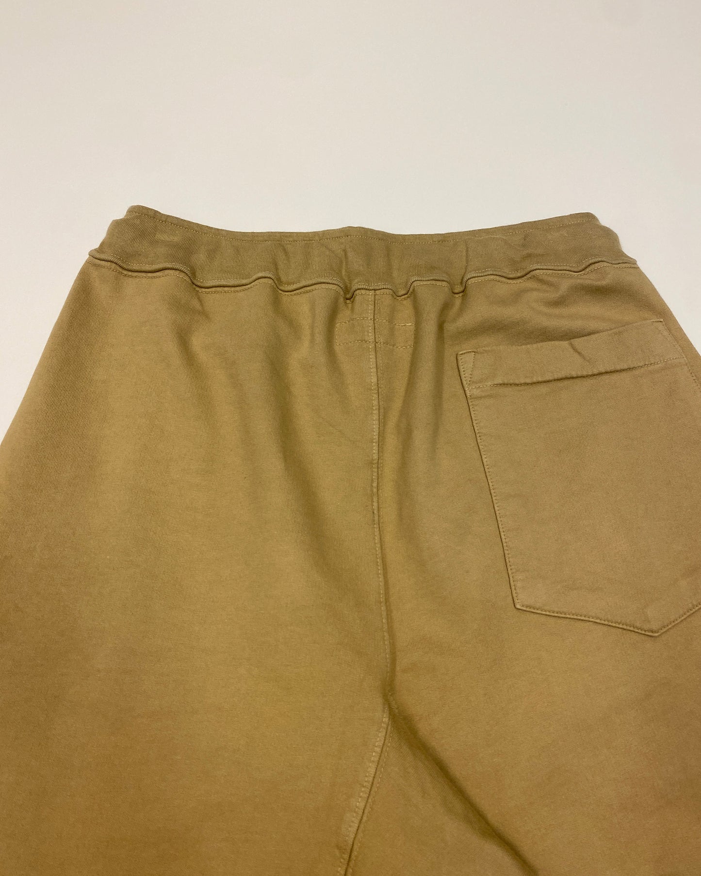 Monitaly 2020s Oversized French Terry Crewneck and Shorts Set Beige