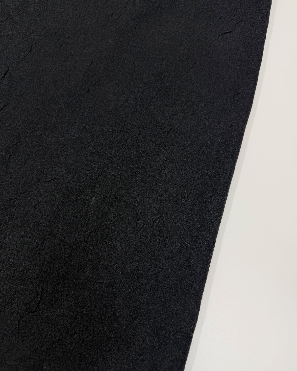 Vintage 2000s Structured Wool Maxi Skirt Dark Grey