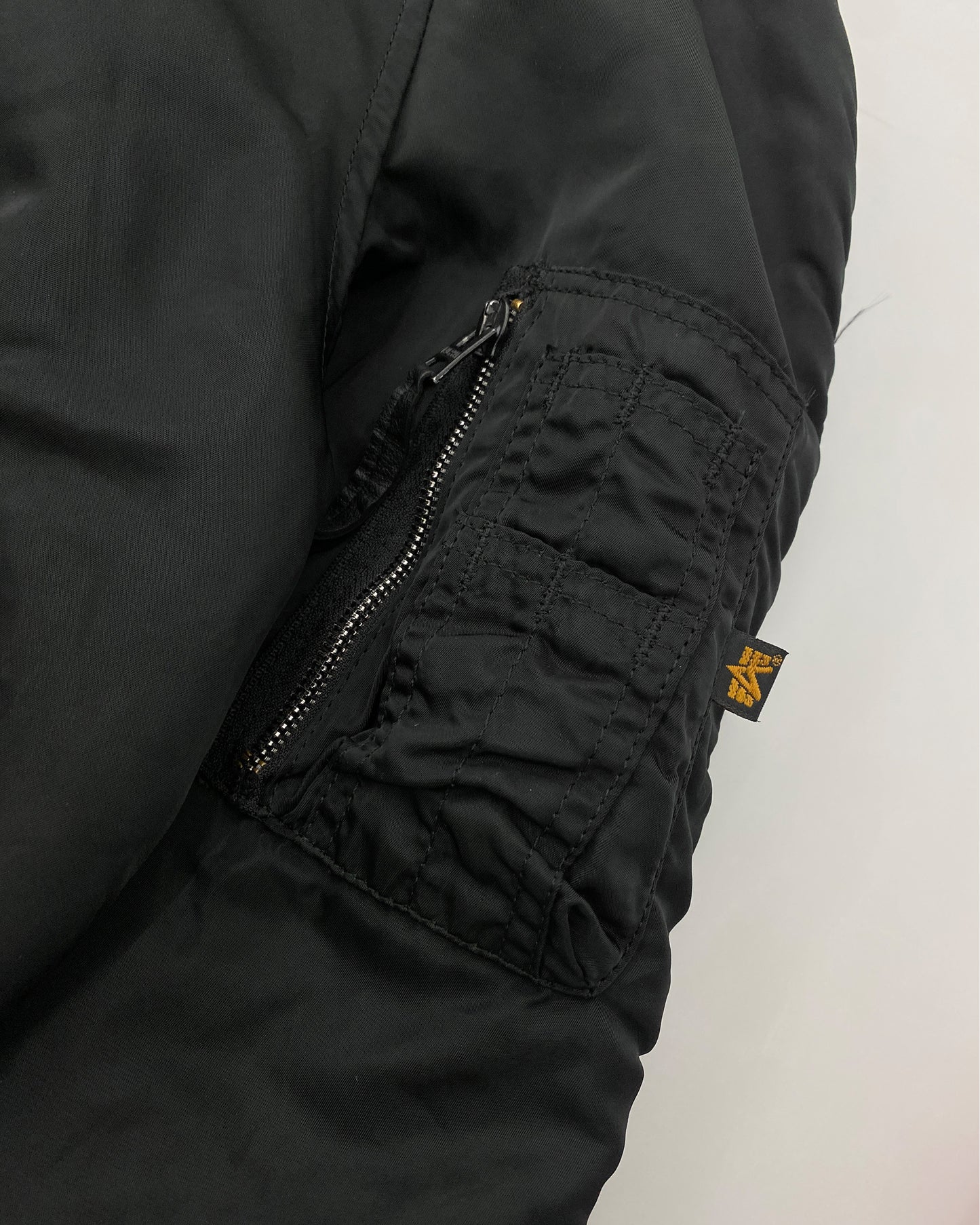 Alpha Industries – N2B Bomberjacke, schwarz, 1990er-Jahre, hergestellt in den USA 