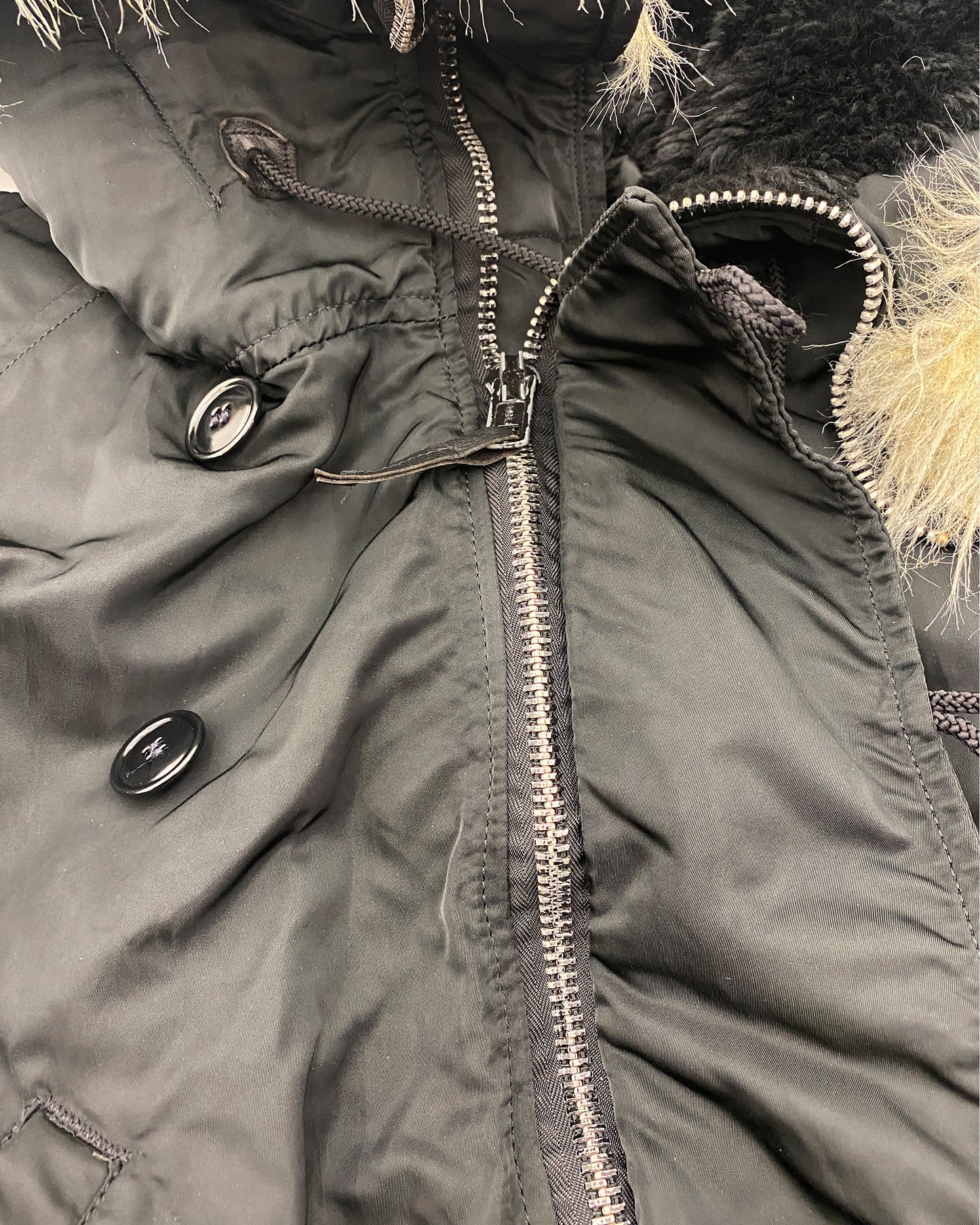 Alpha Industries – N2B Bomberjacke, schwarz, 1990er-Jahre, hergestellt in den USA 