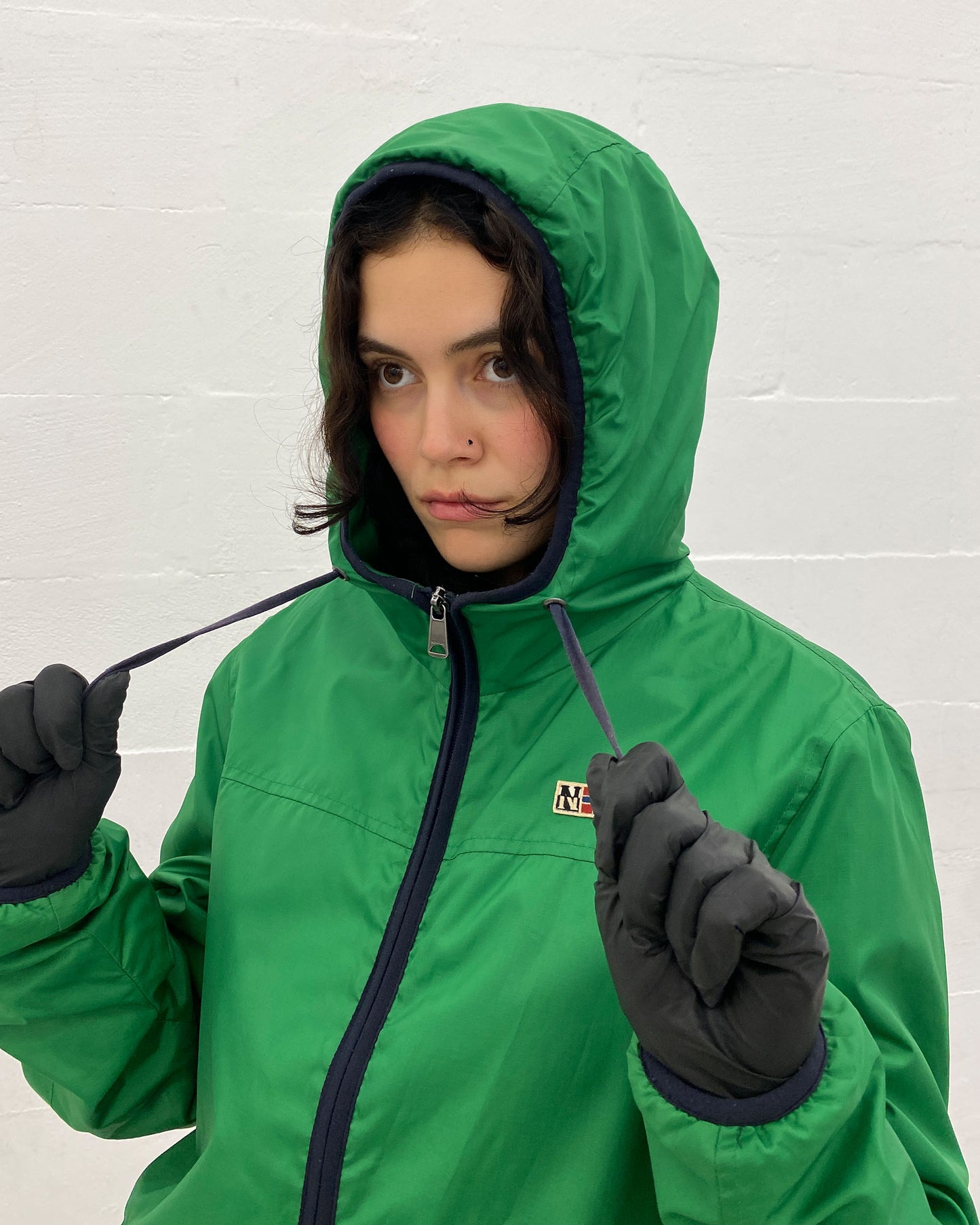 Napapijri 2010s Hooded Padded Jacket Green