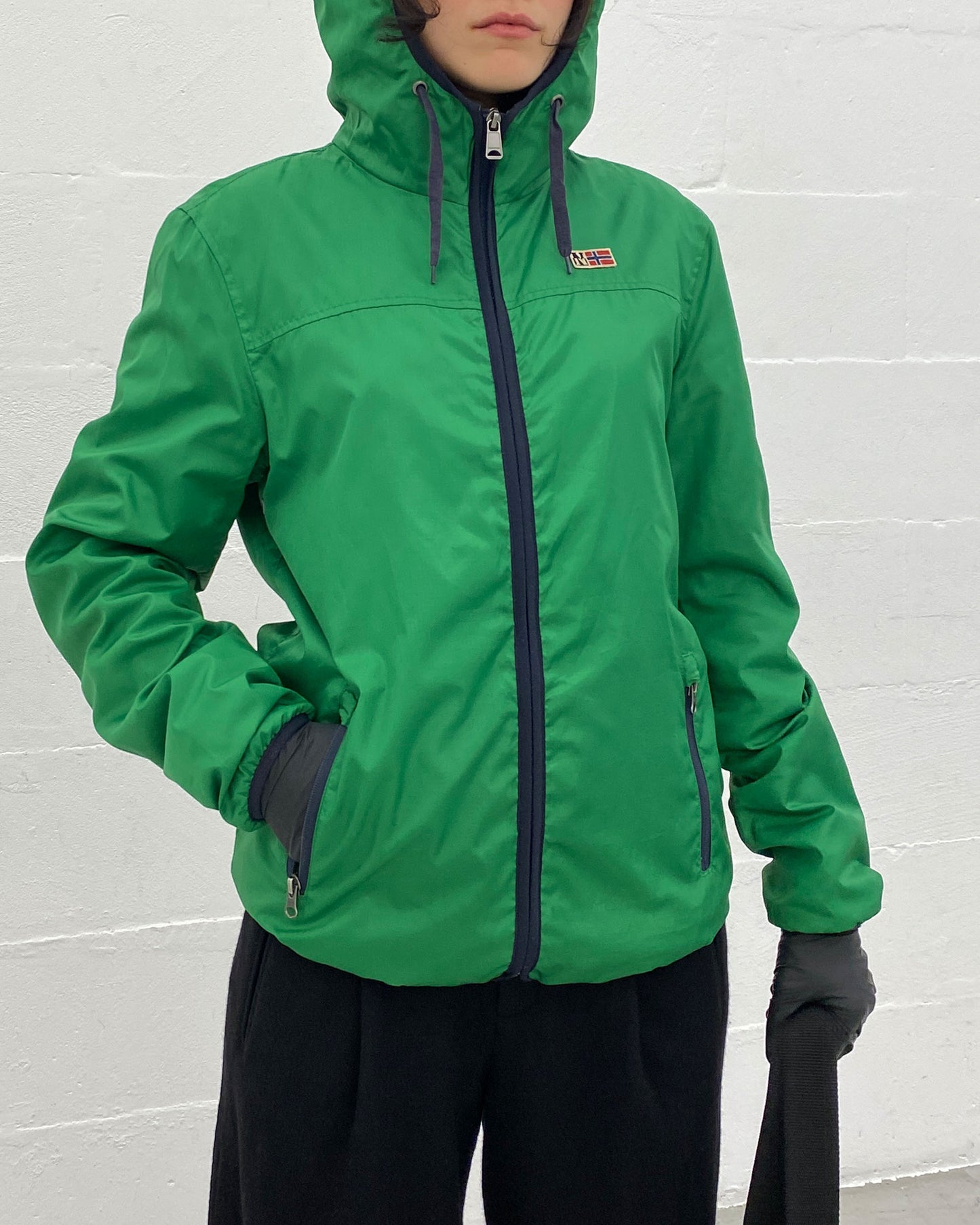 Napapijri 2010s Hooded Padded Jacket Green
