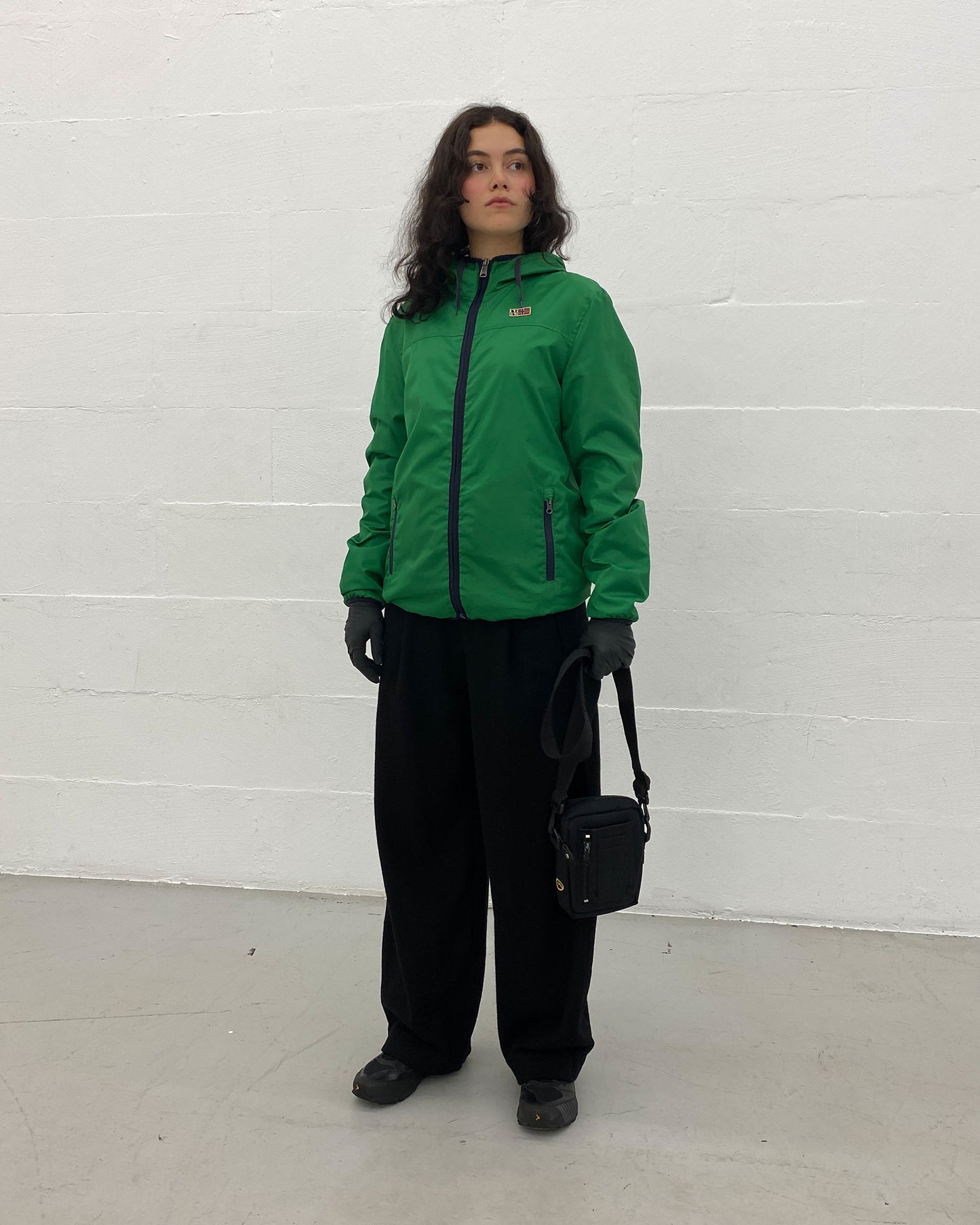 Napapijri 2010s Hooded Padded Jacket Green