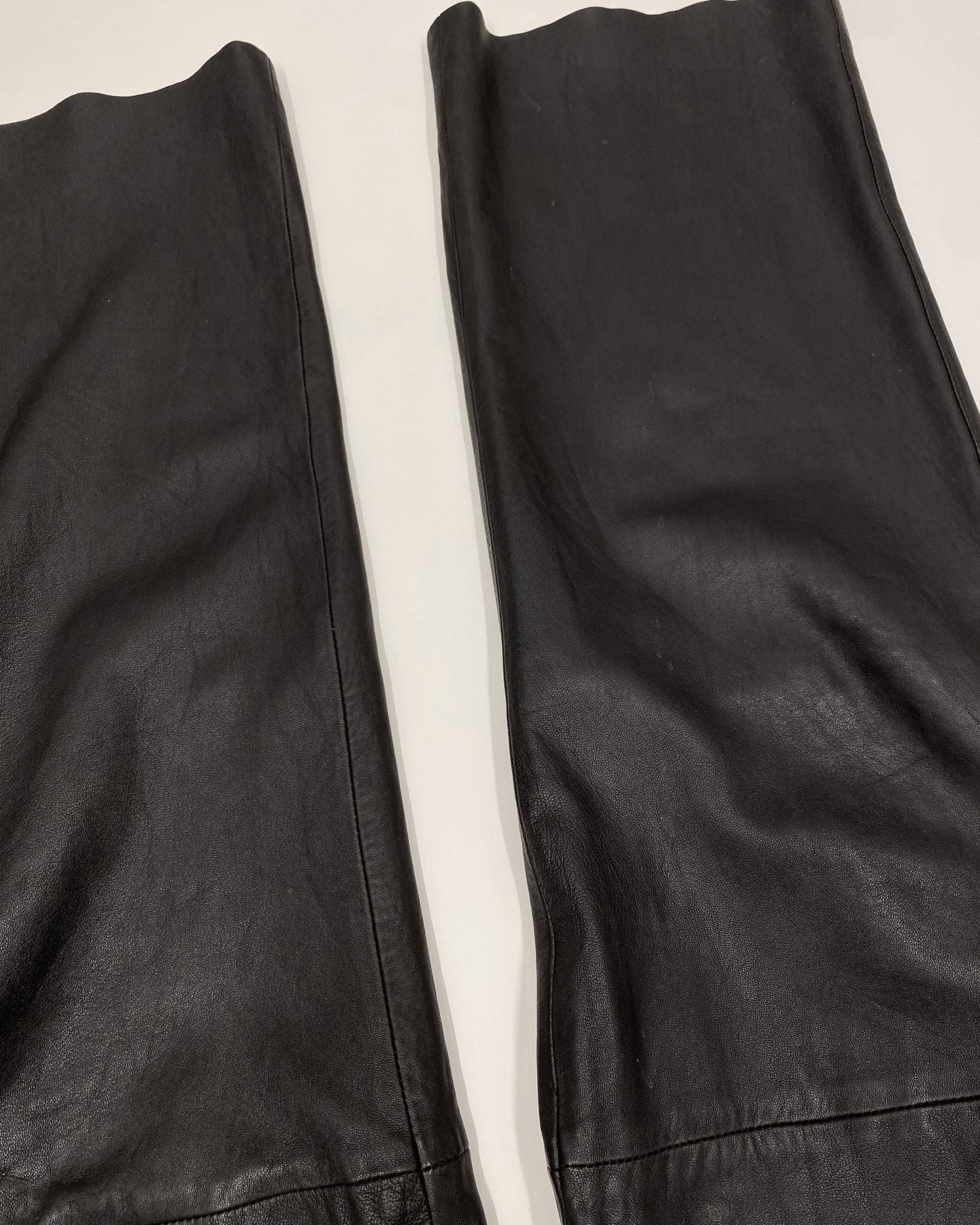 Neil Barrett 2000s Soft Leather Pants Dark Brown Black