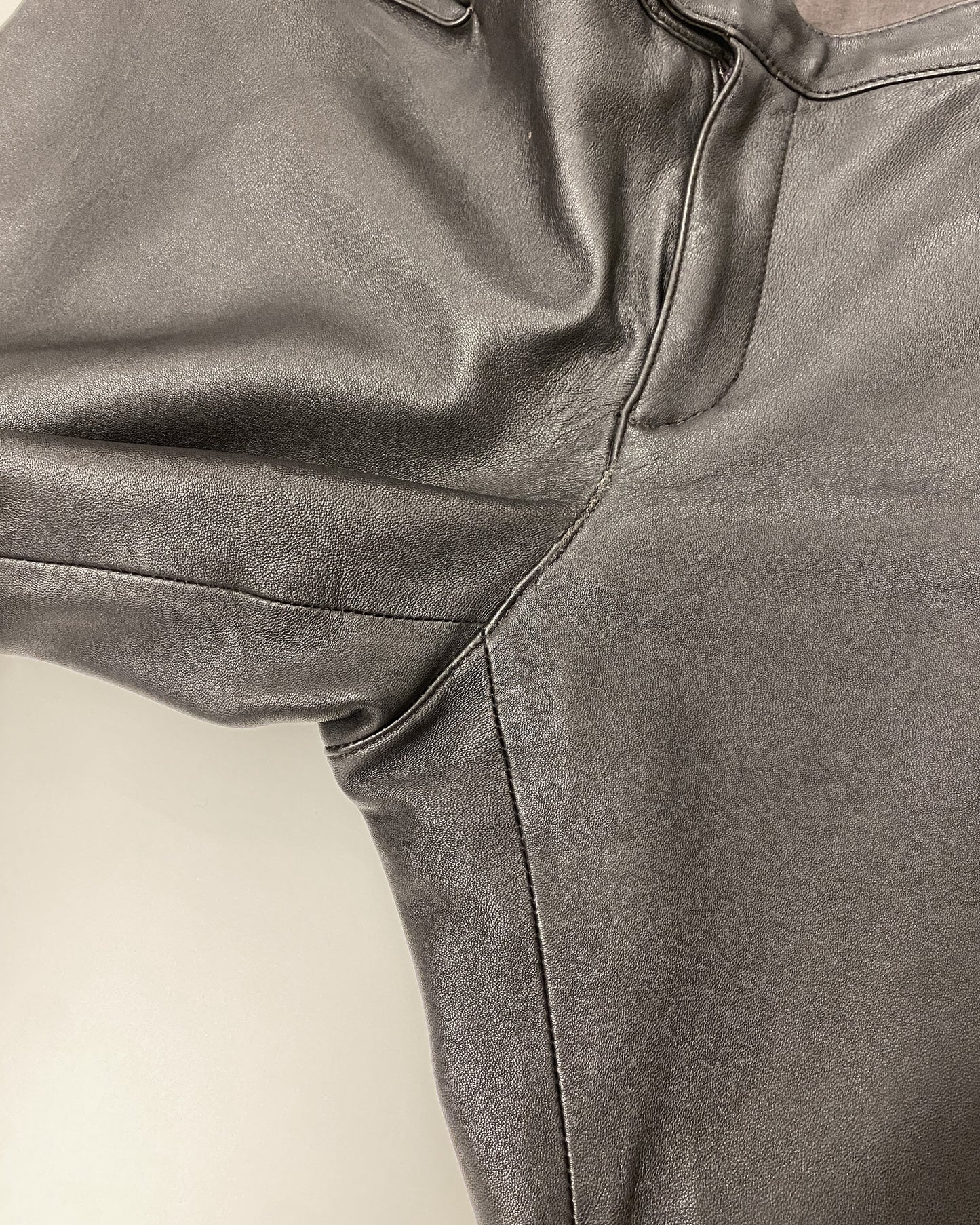 Neil Barrett 2000s Soft Leather Pants Dark Brown Black