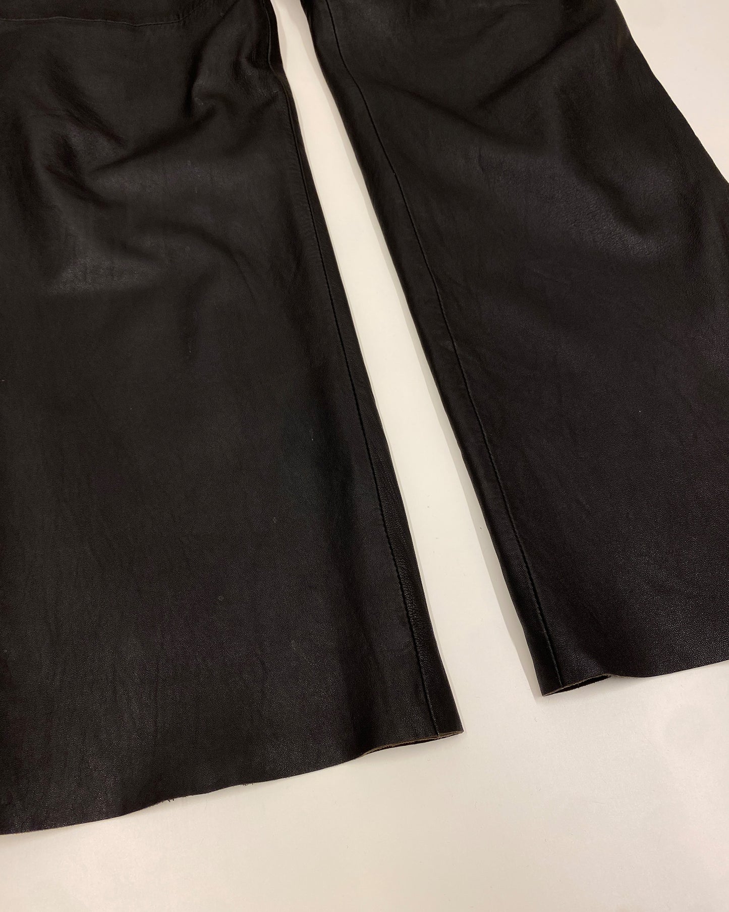 Neil Barrett 2000s Soft Leather Pants Dark Brown Black