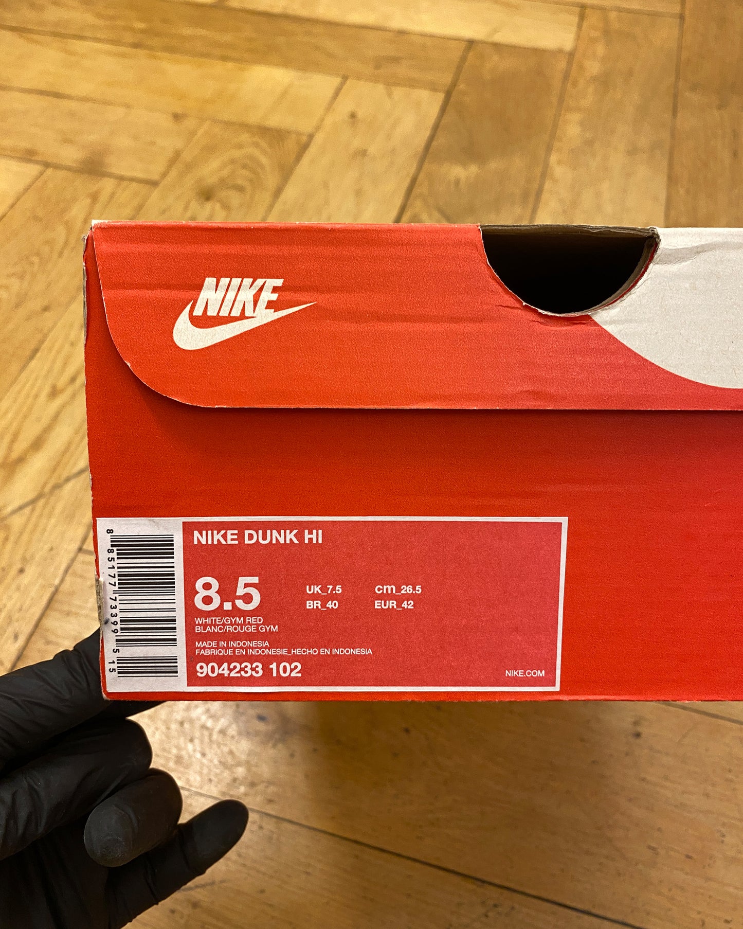 Nike 2017 Dunk High Gym Red Classic Sneaker White Red