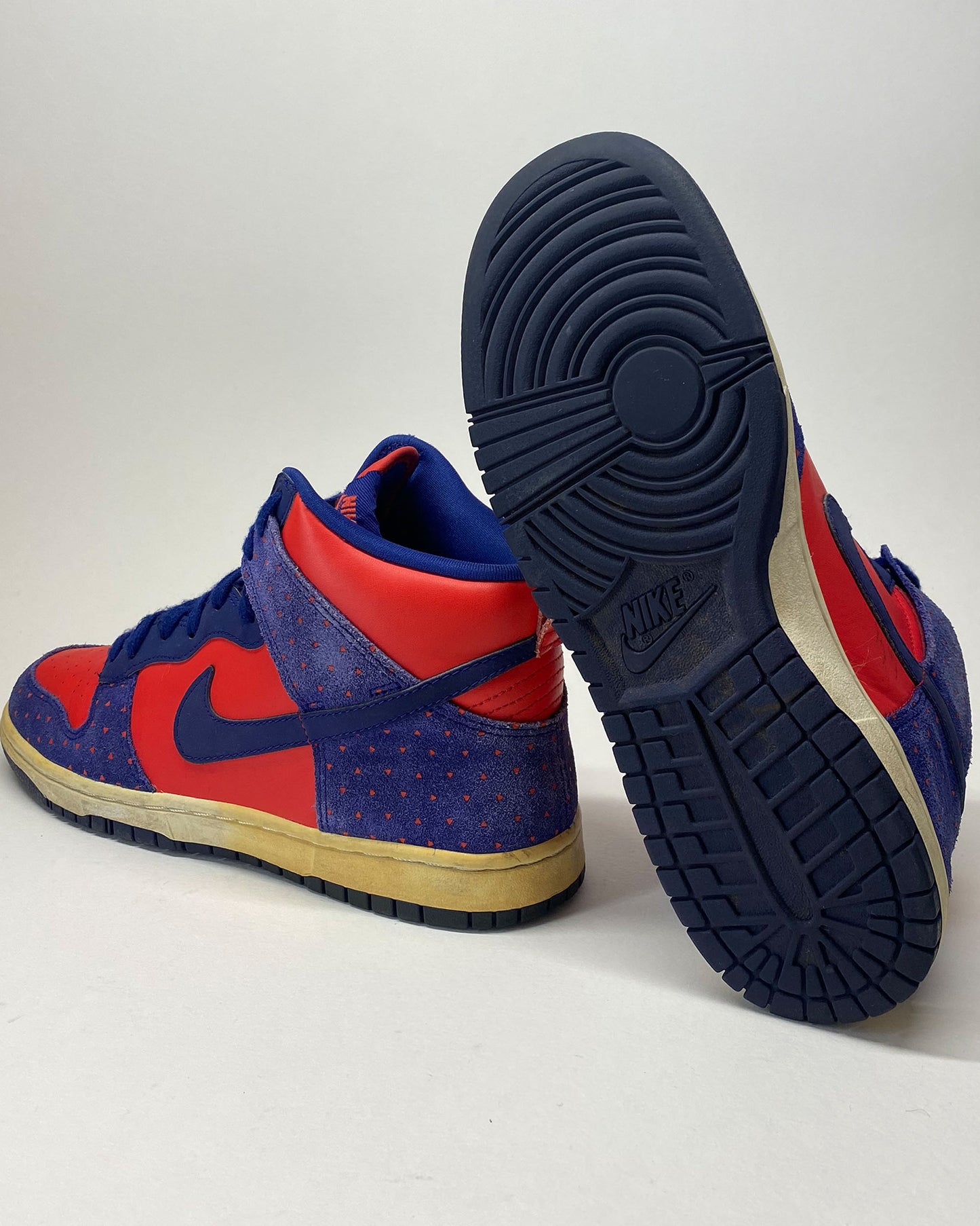 Nike 2012 Dunk High Skinny Print Sneaker Blue Red