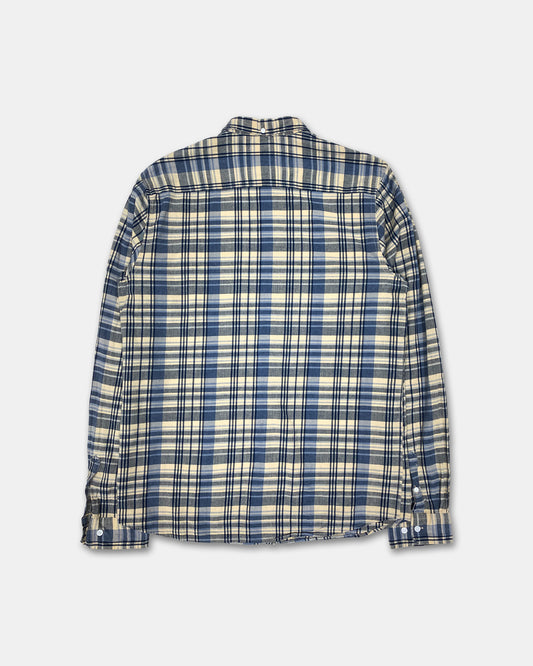 Norse Projects 2010s Checkered Hidden Button Down Shirt Blue