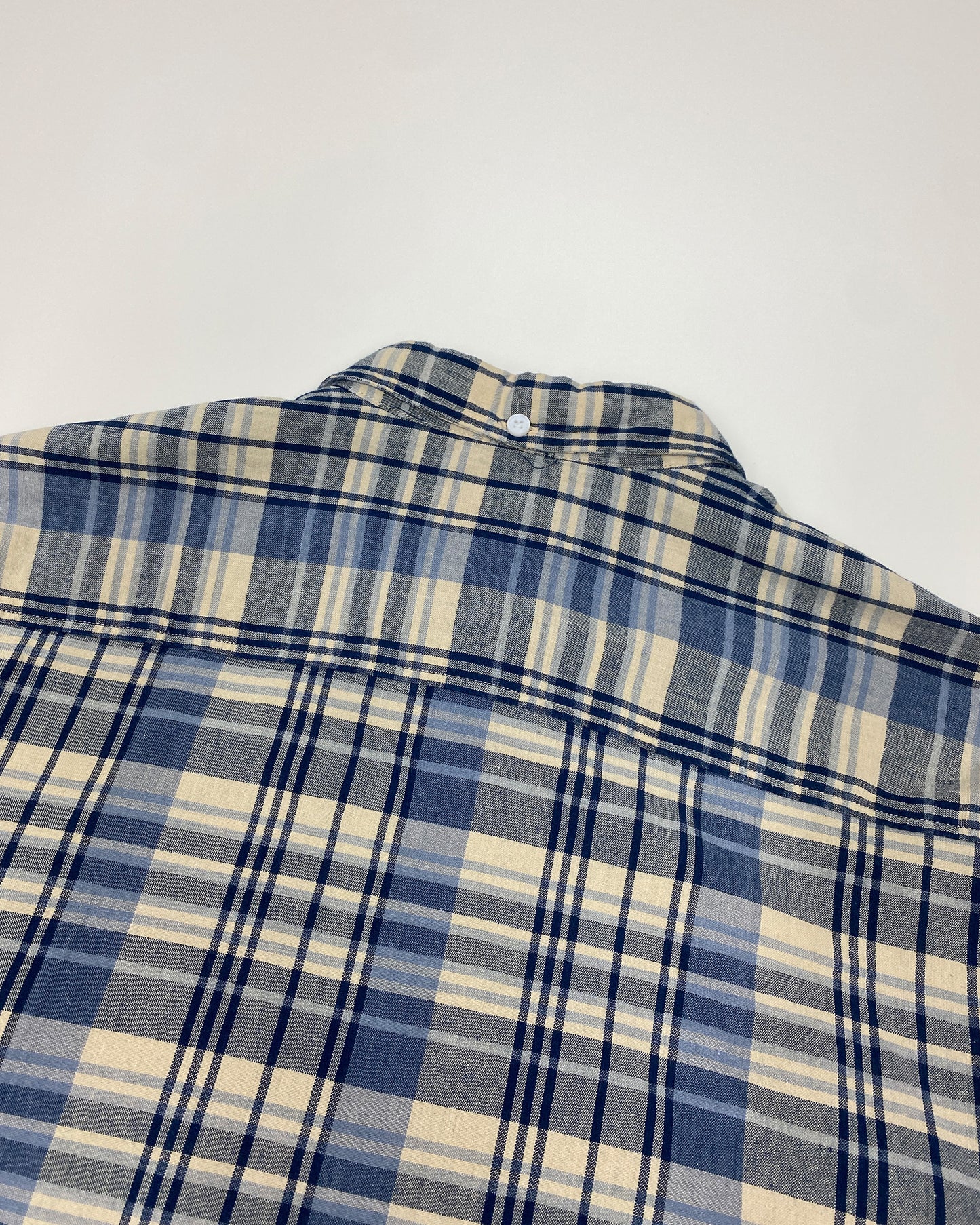 Norse Projects 2010s Checkered Hidden Button Down Shirt Blue