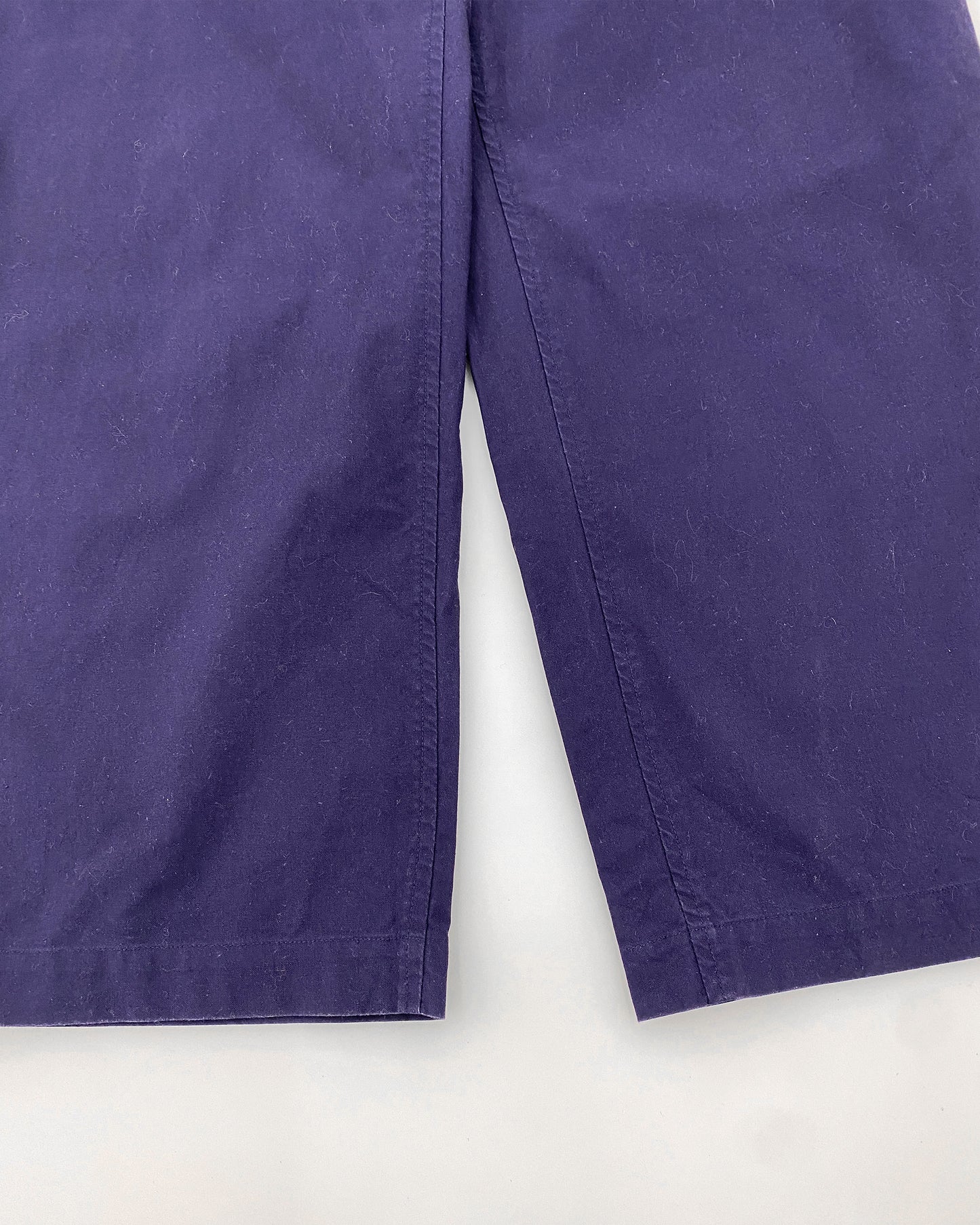 Vintage 1990s Adjustable Wide Leg Cotton Pants Navy