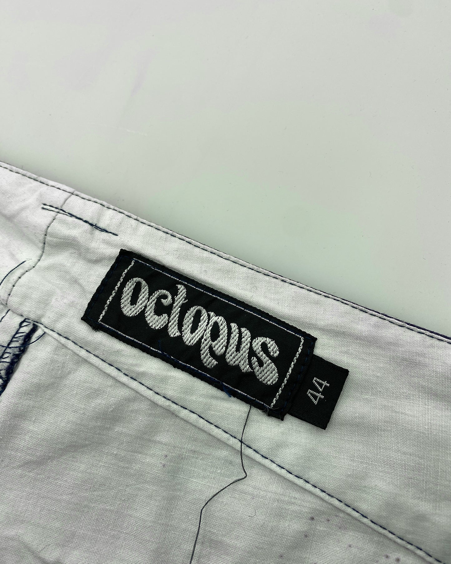 Vintage 1990s Adjustable Wide Leg Cotton Pants Navy