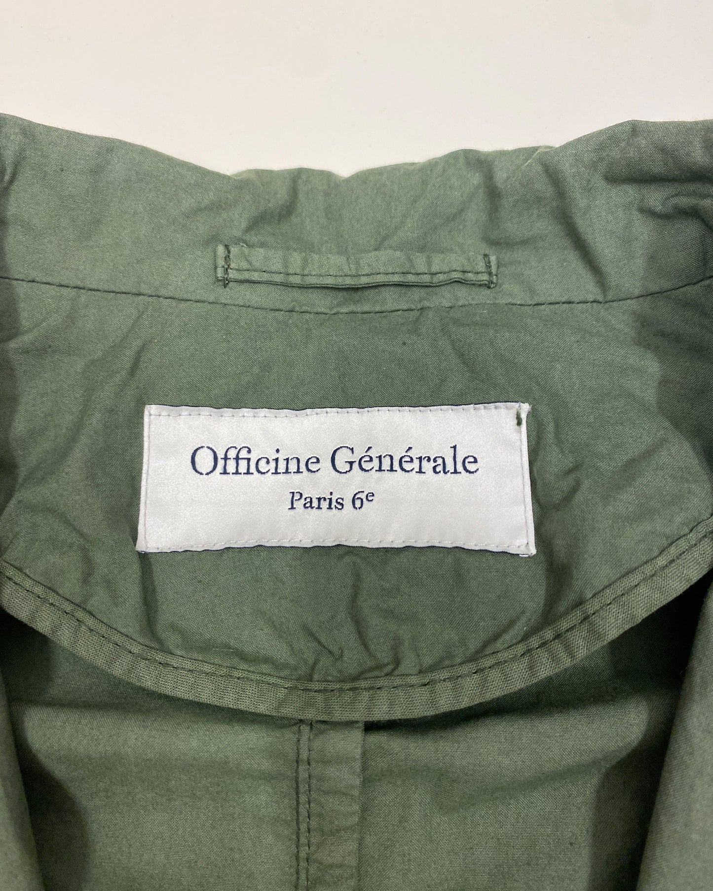 Officine Générale 2010s Cotton Light Blazer Jacket Khaki Green