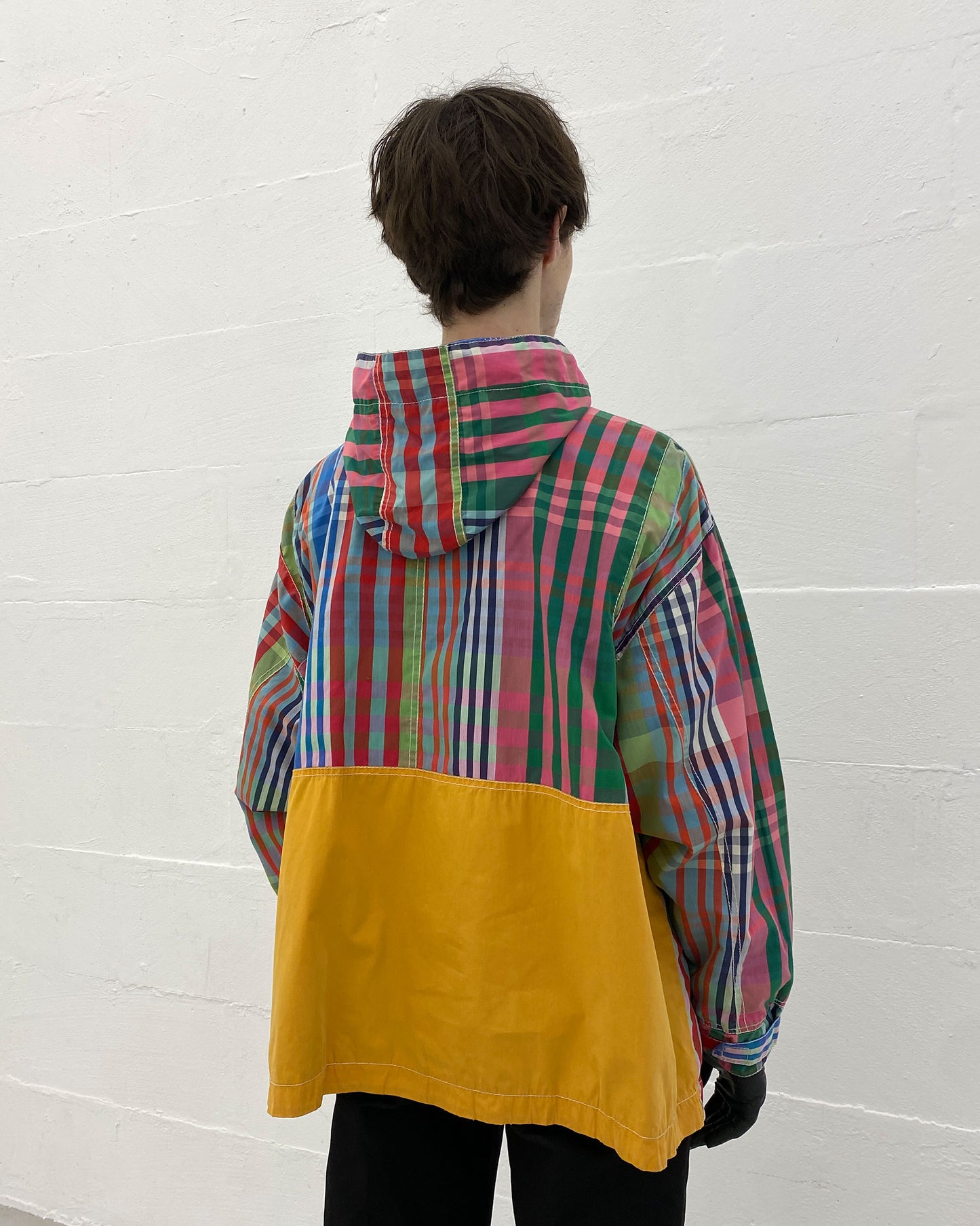 Oilily 1980s Tartan Hooded Cotton Jacket Multicolor