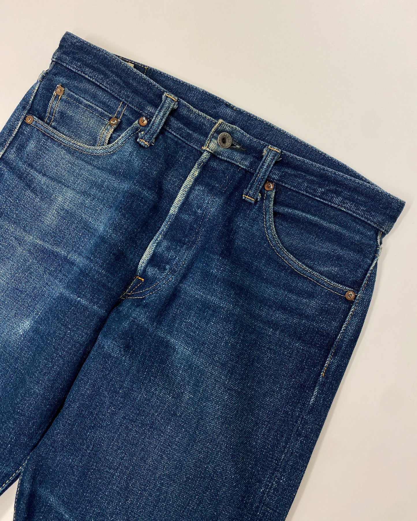 Oni Denim 2010s Heavyweight Selvedge Denim Faded Blue