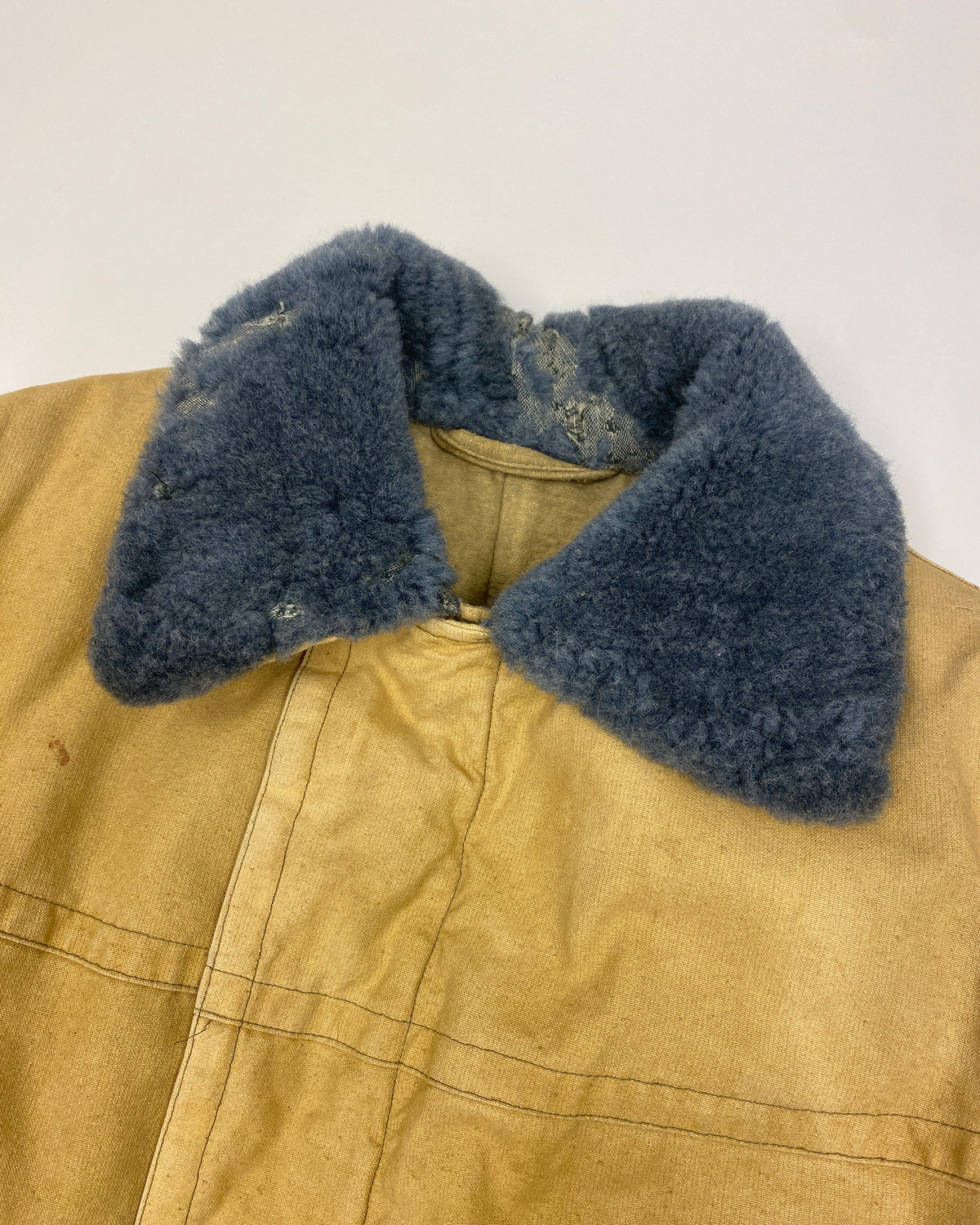 Vintage 1980s USSR Soviet Army Padded Parka Jacket Yellow