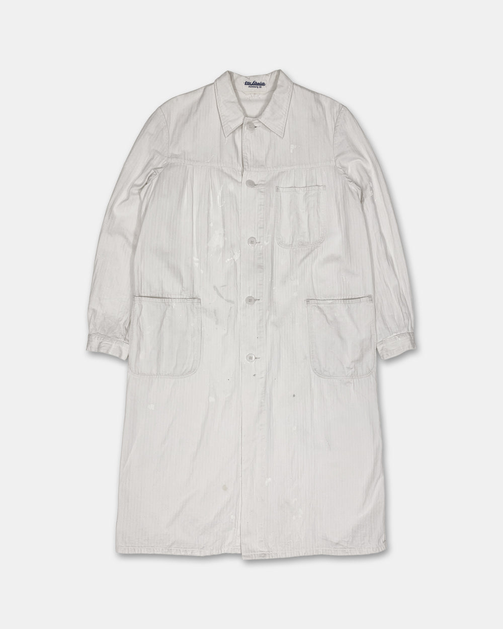 Vintage 1940s German Work Painter Coat White