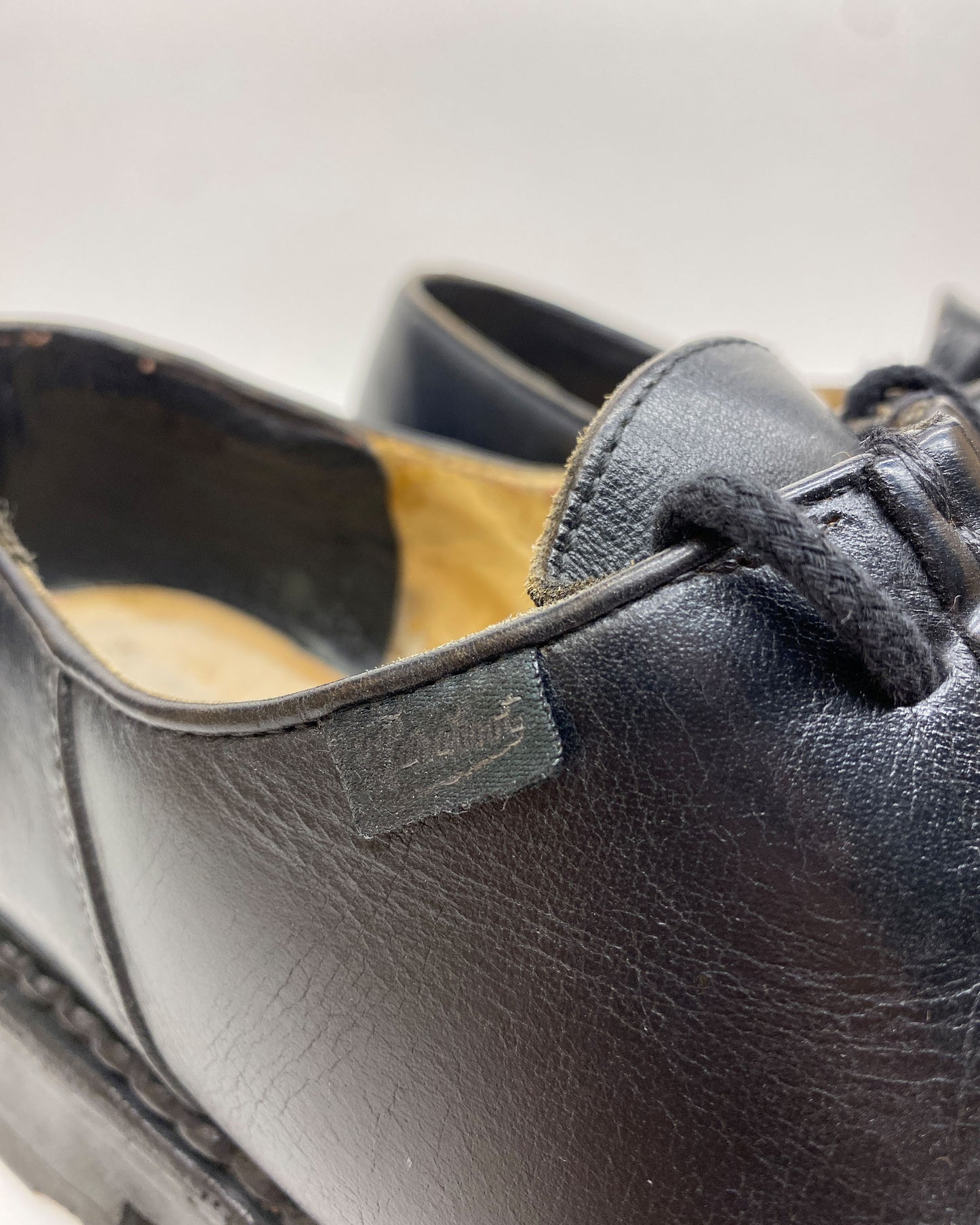 Paraboot 1980s Leather Michael Derby Shoes Black