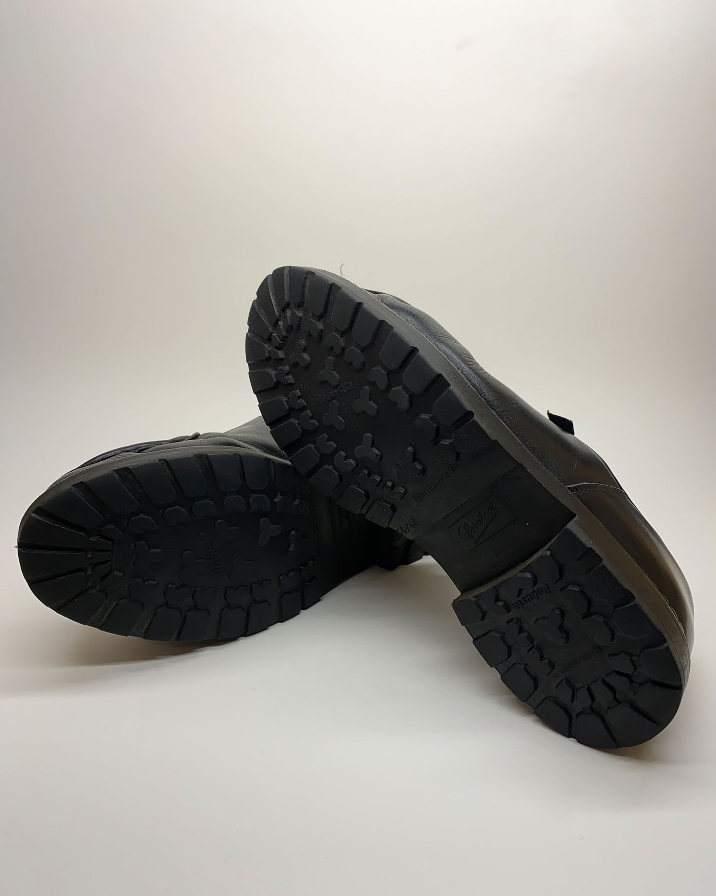Paraboot 1980s Leather Michael Derby Shoes Black