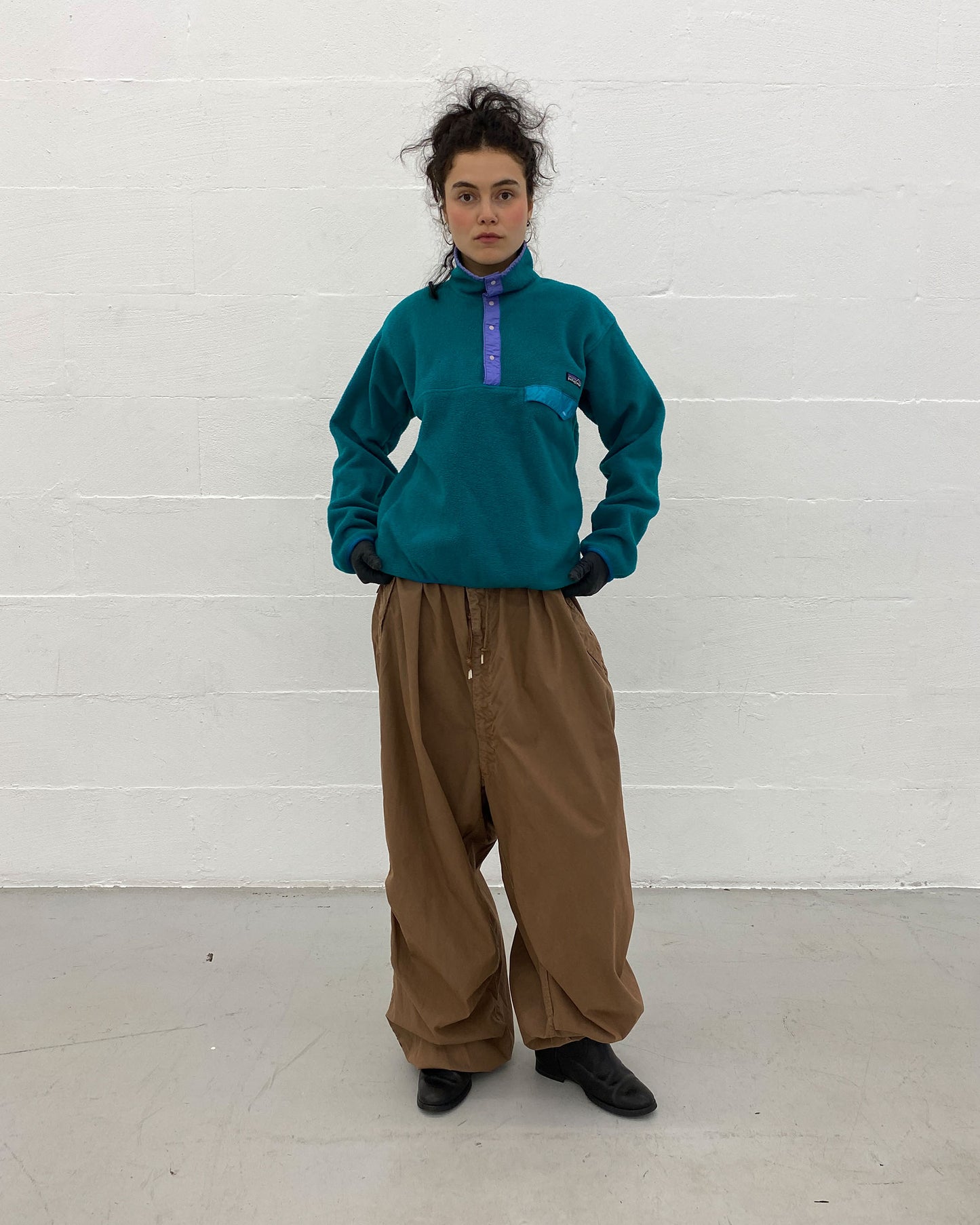 Patagonia 1990s Fleece Sweater Teal Green