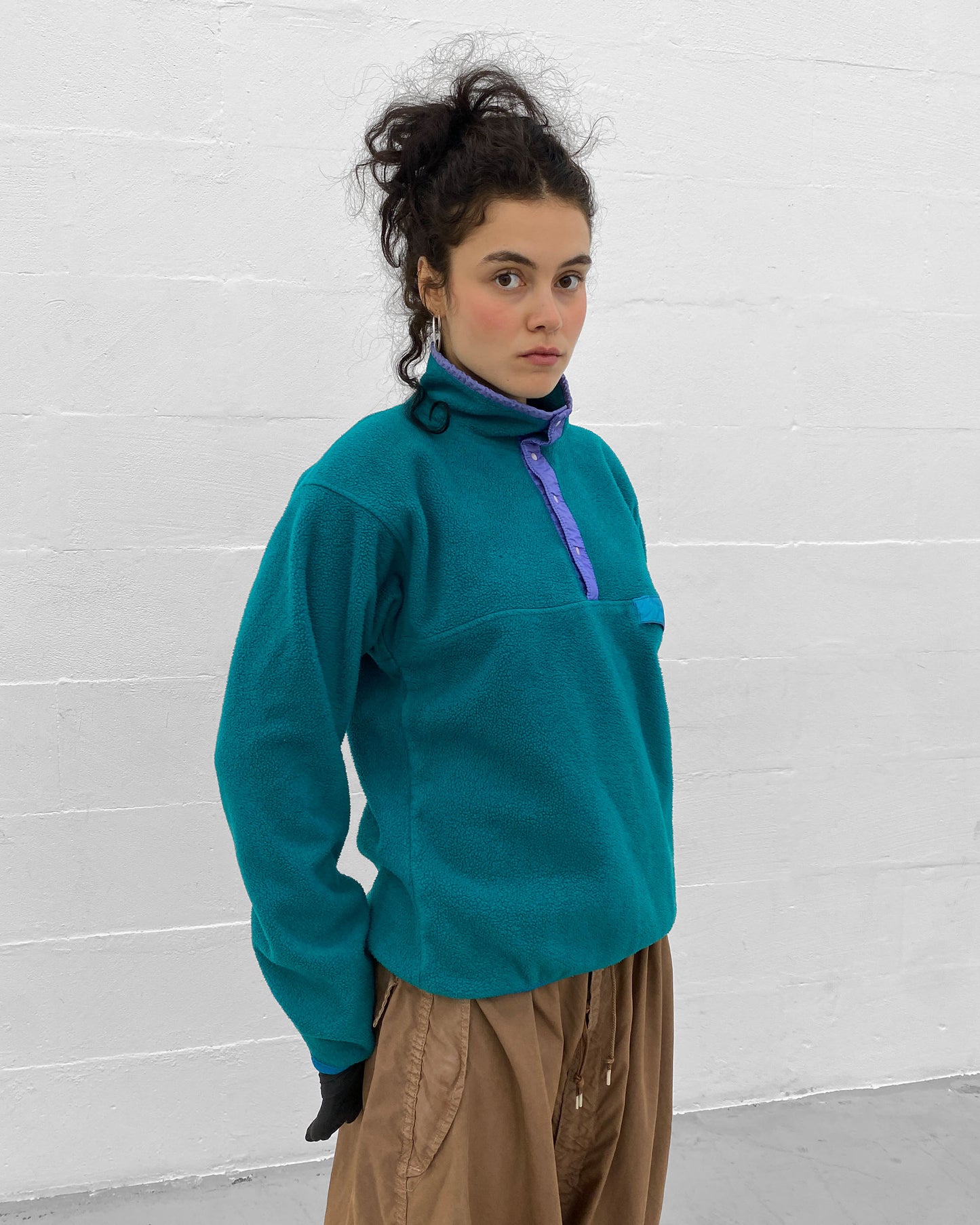 Patagonia 1990s Fleece Sweater Teal Green