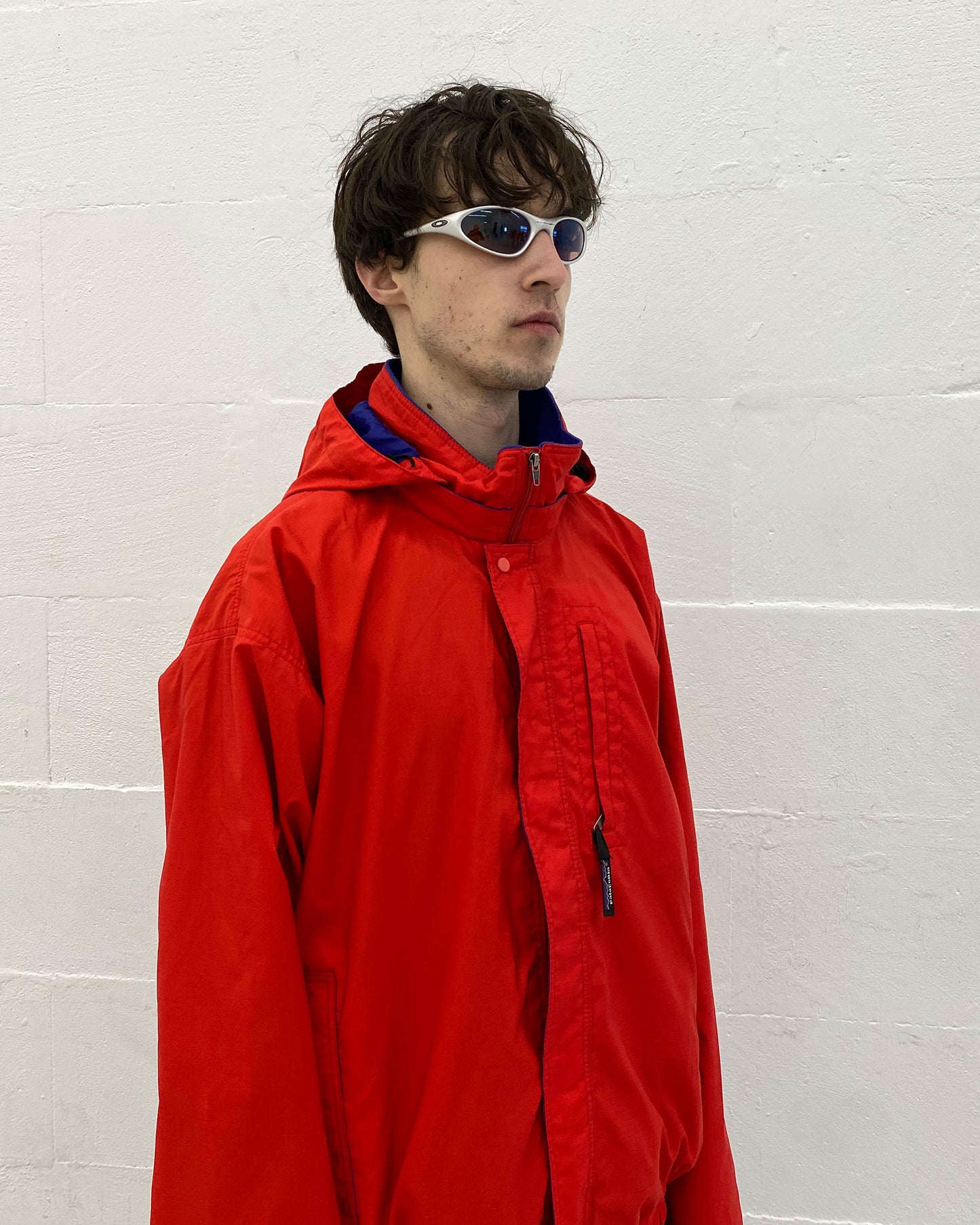 Patagonia SS1993 Made in USA Ripstop Hooded Jacket Red