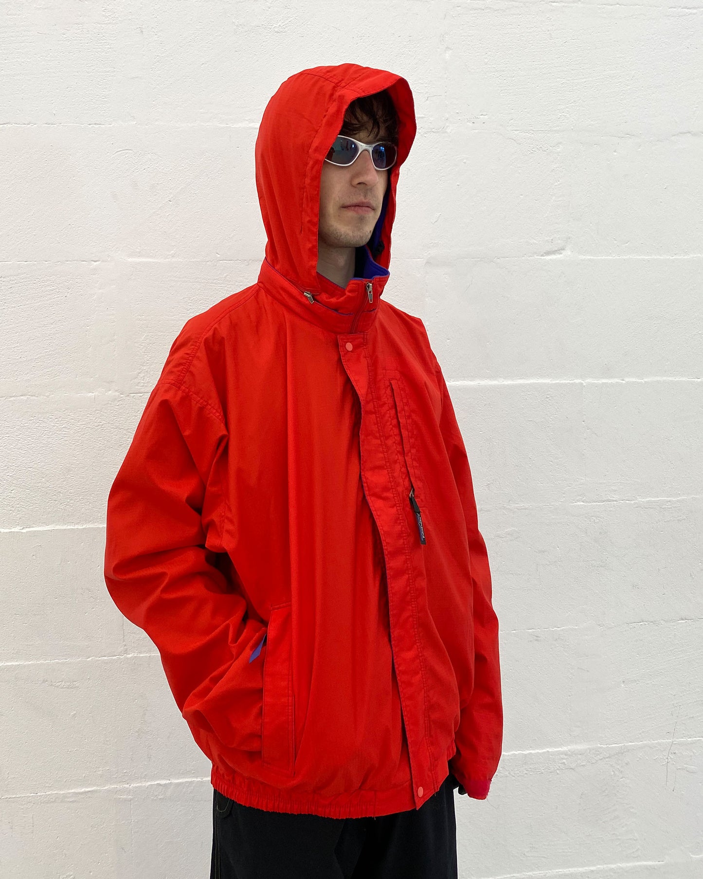 Patagonia SS1993 Made in USA Ripstop Hooded Jacket Red