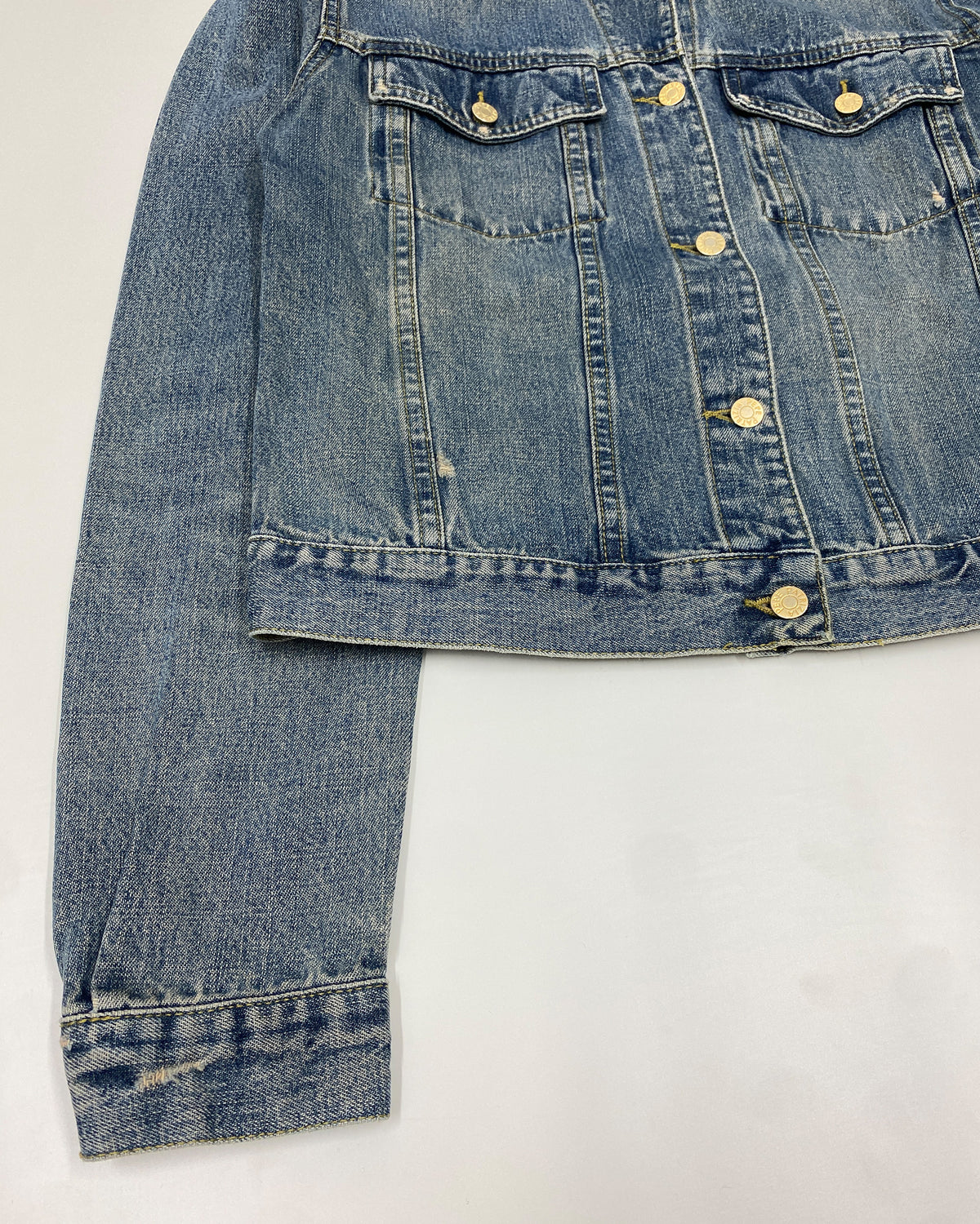 Patrizia Pepe 2000s Classic Denim Jacket Blue
